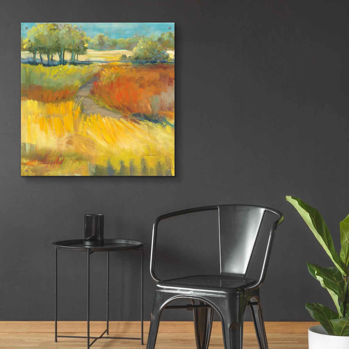 Late Summer Landscape II by Carol Rowan - 36x36 acrylic wall art in a room