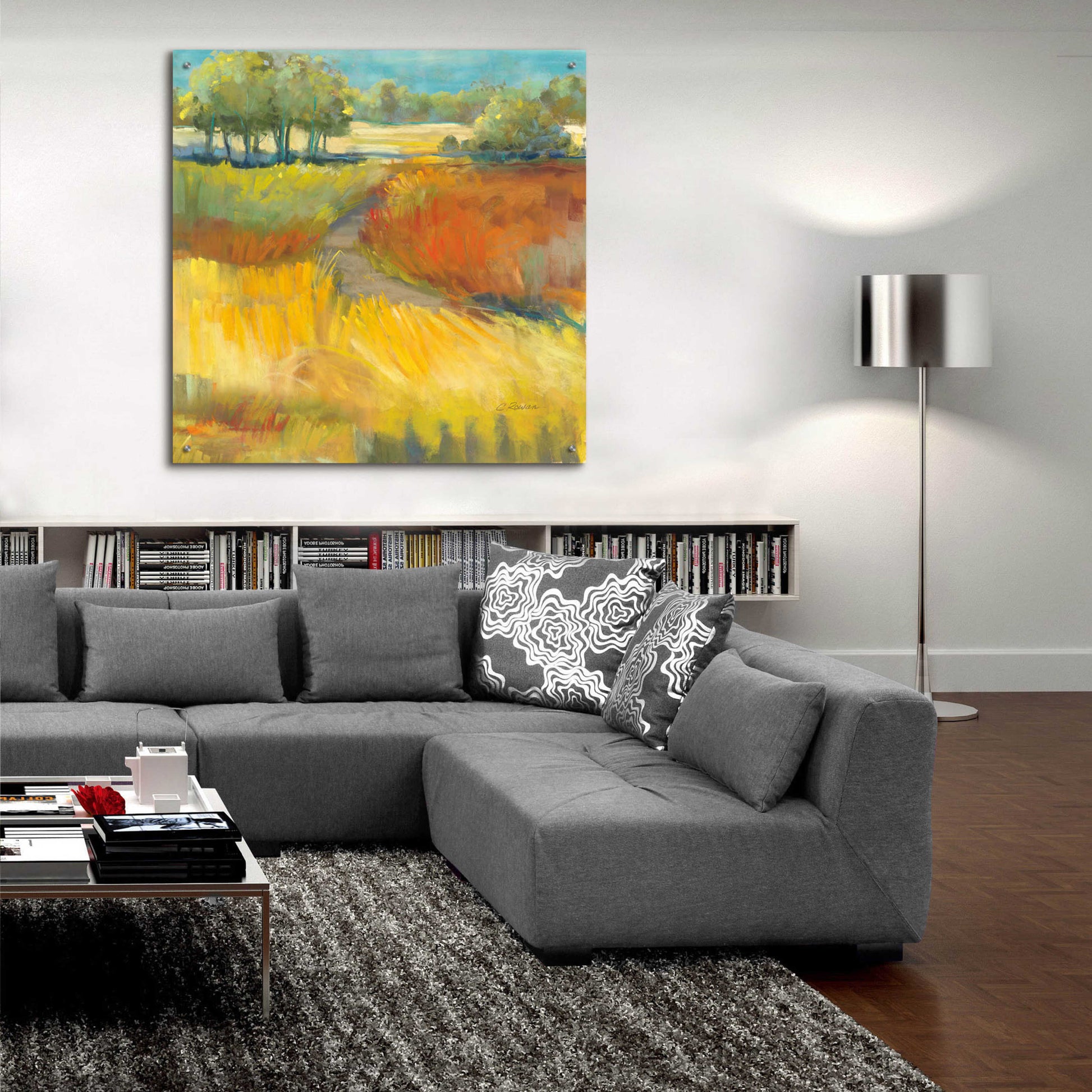 Epic Art 'Late Summer Landscape II' by Carol Rowan, Acrylic Glass Wall Art,36x36