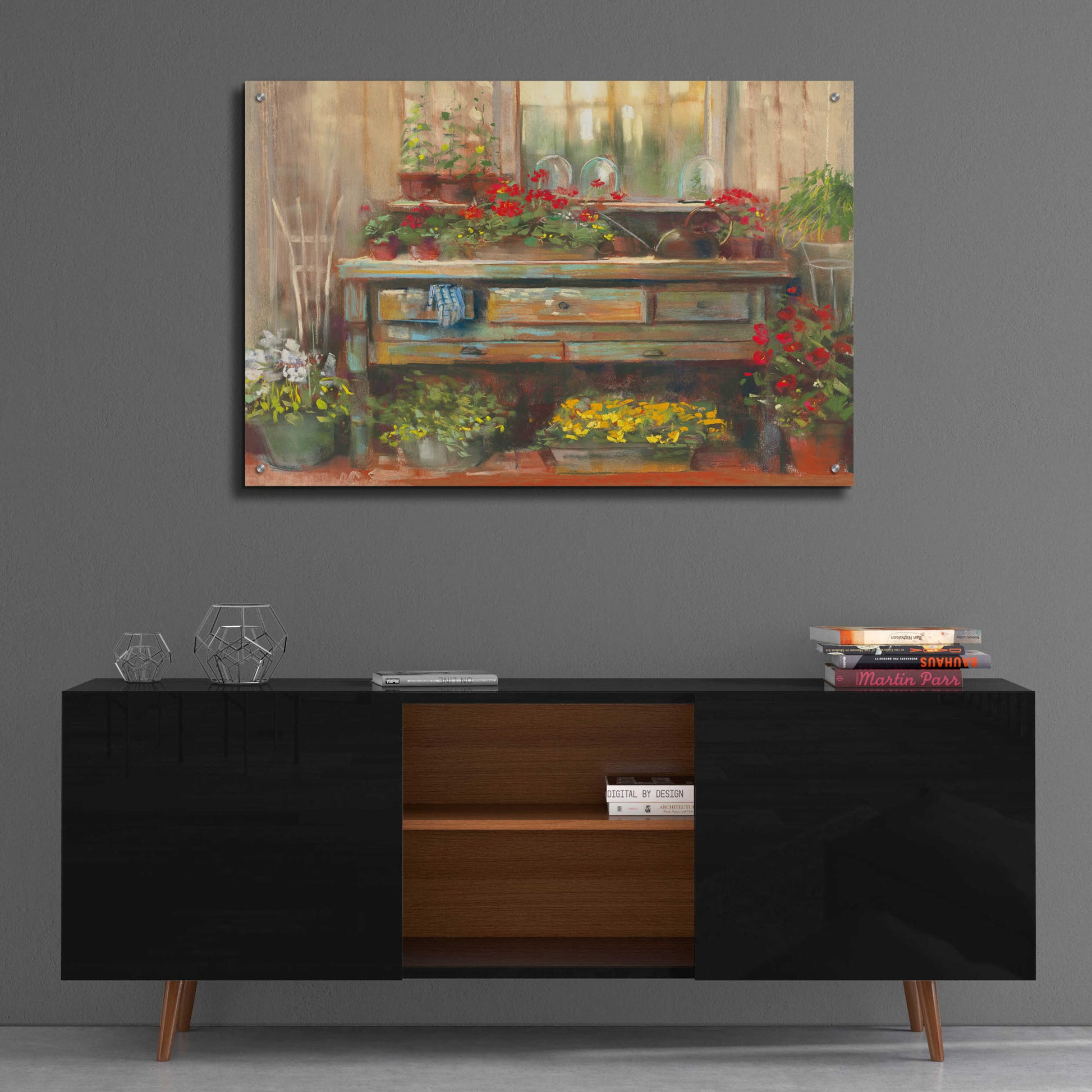 Epic Art 'Gardeners Table' by Carol Rowan, Acrylic Glass Wall Art,36x24