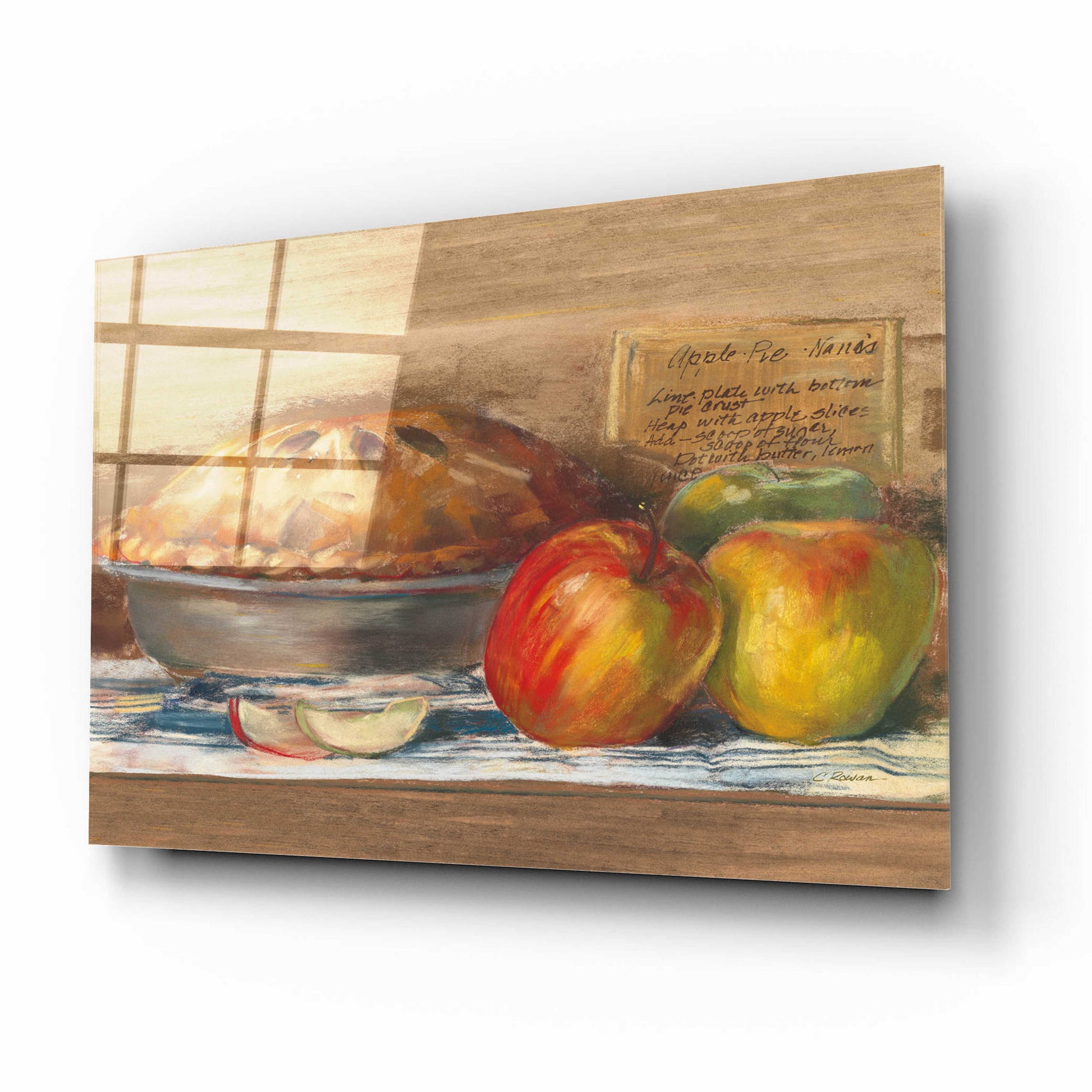 Epic Art 'Apple Pie' by Carol Rowan, Acrylic Glass Wall Art,16x12