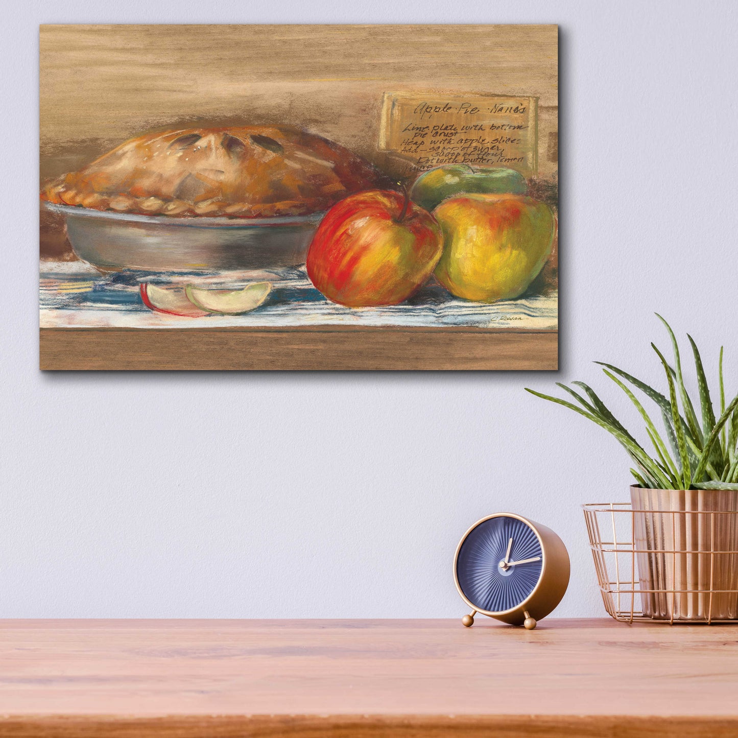 Epic Art 'Apple Pie' by Carol Rowan, Acrylic Glass Wall Art,16x12