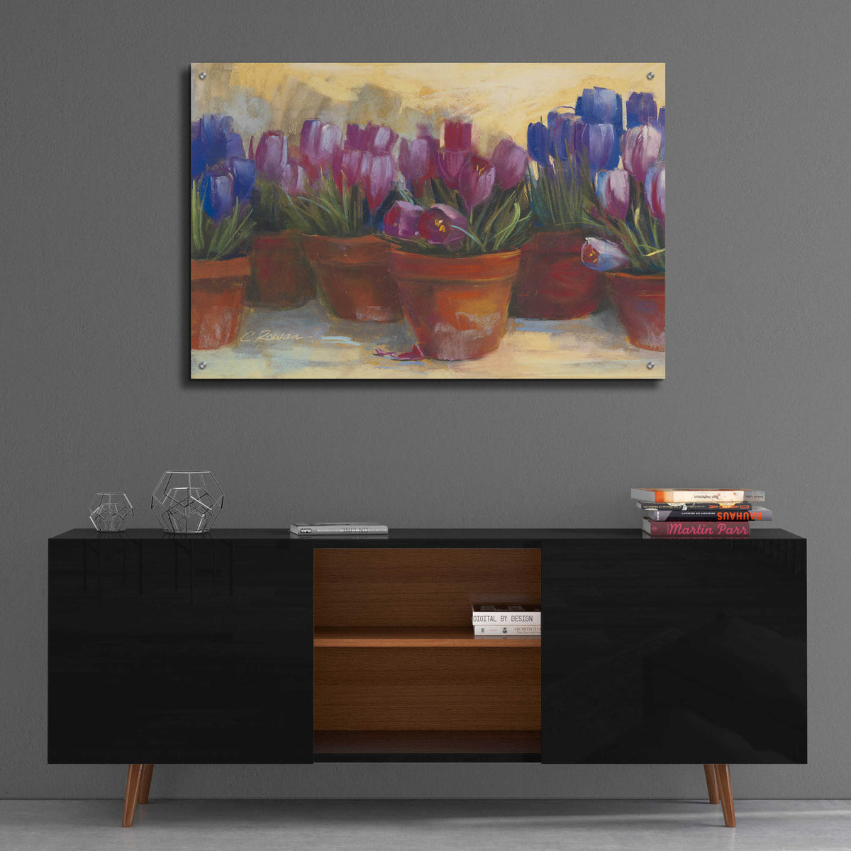 Spring Crocus by Carol Rowan - 36x24 acrylic wall art in a room