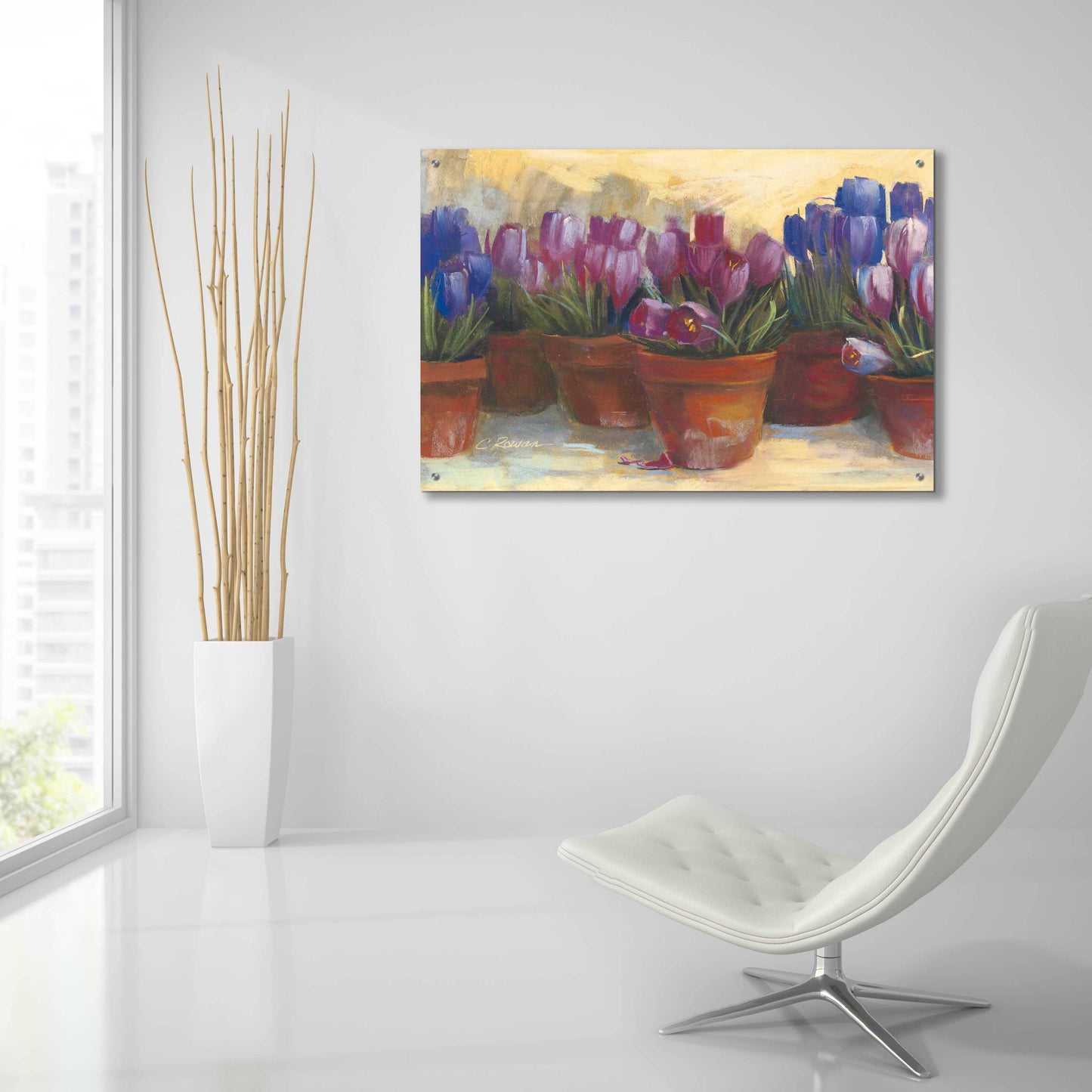 Epic Art 'Spring Crocus' by Carol Rowan, Acrylic Glass Wall Art,36x24