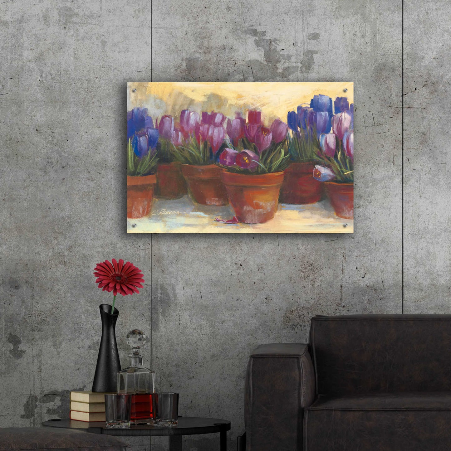 Epic Art 'Spring Crocus' by Carol Rowan, Acrylic Glass Wall Art,36x24