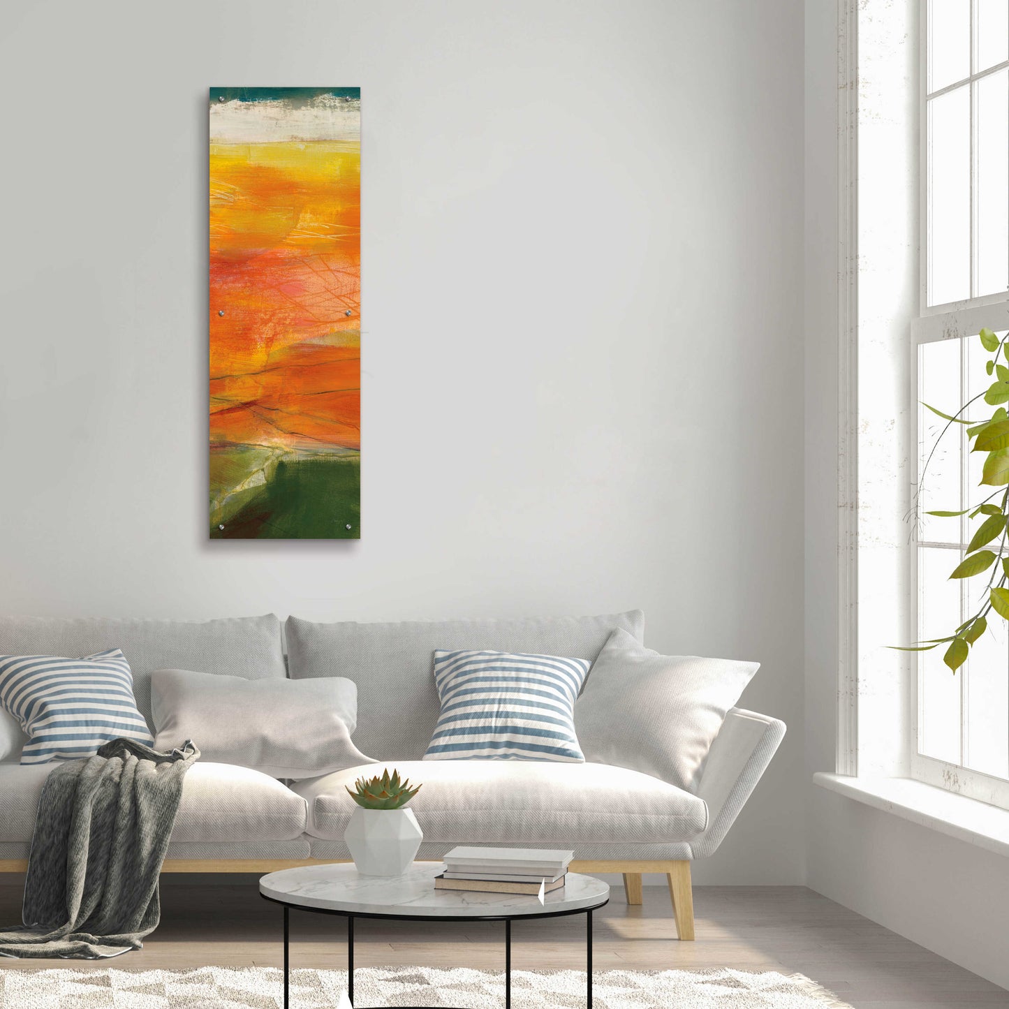 Epic Art 'Bog Journey III V2' by Jo Maye, Acrylic Glass Wall Art,16x48