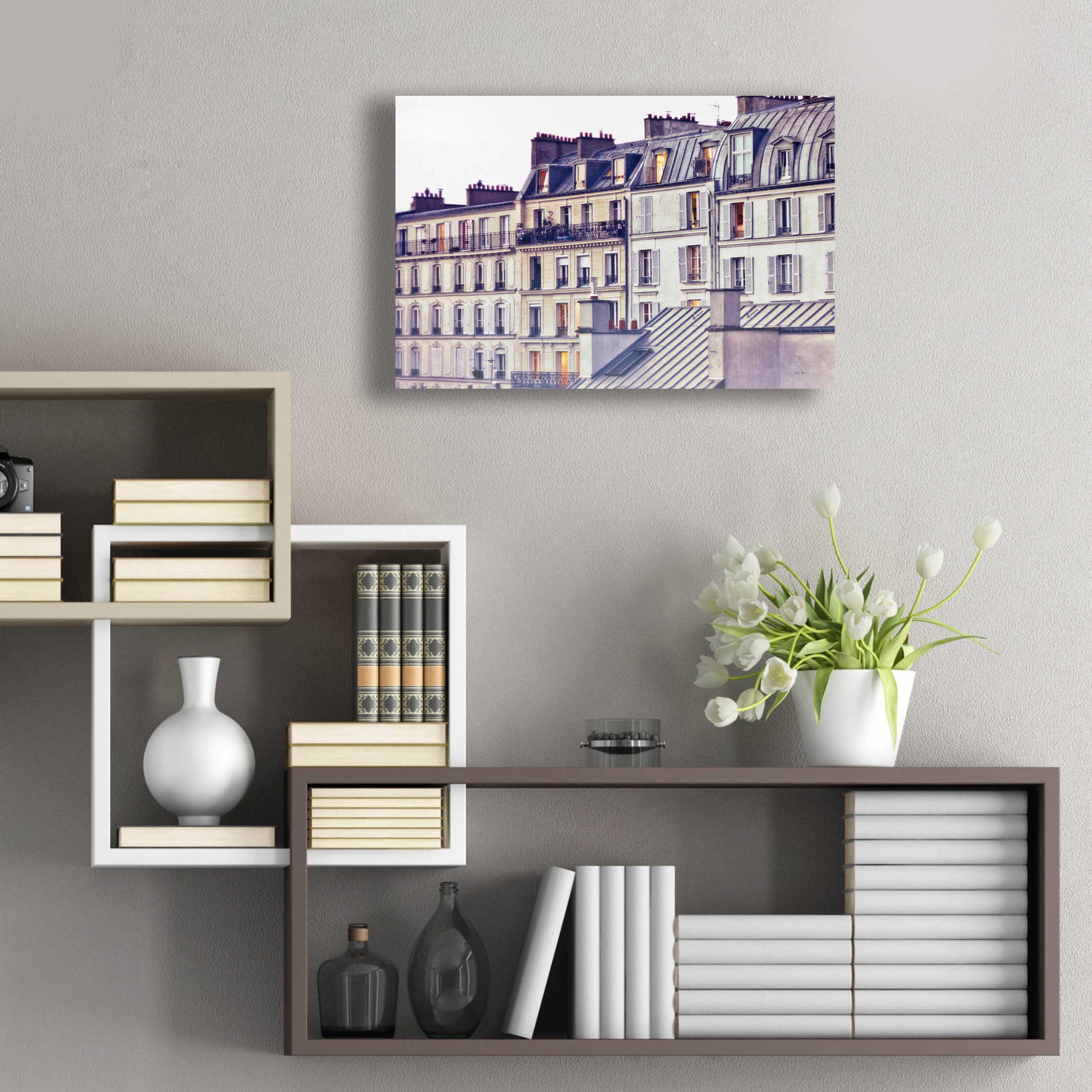 Epic Art 'Bon Nuit Paris' by Keri Bevan, Acrylic Glass Wall Art,24x16