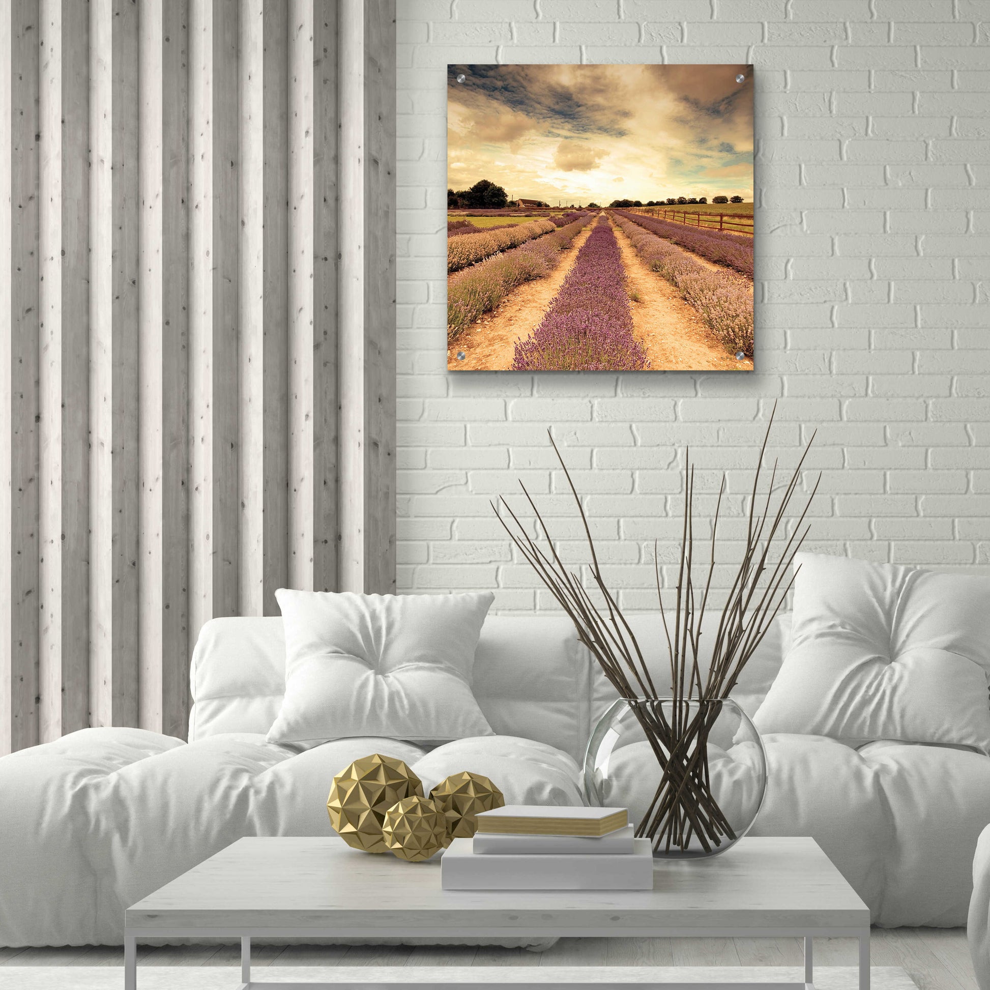 Epic Art 'Lavender Fields Forever' by Keri Bevan, Acrylic Glass Wall Art,24x24