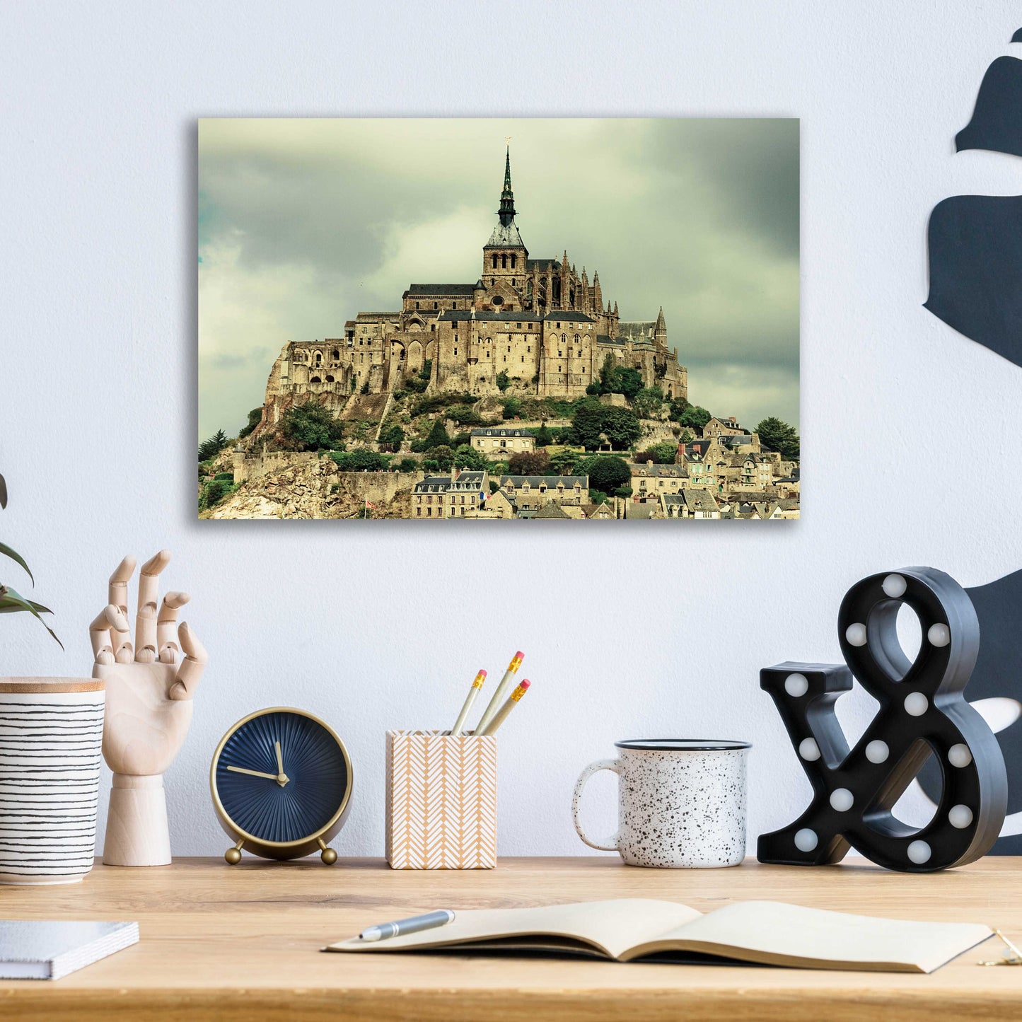 Epic Art 'Mont St. Michel' by Keri Bevan, Acrylic Glass Wall Art,16x12