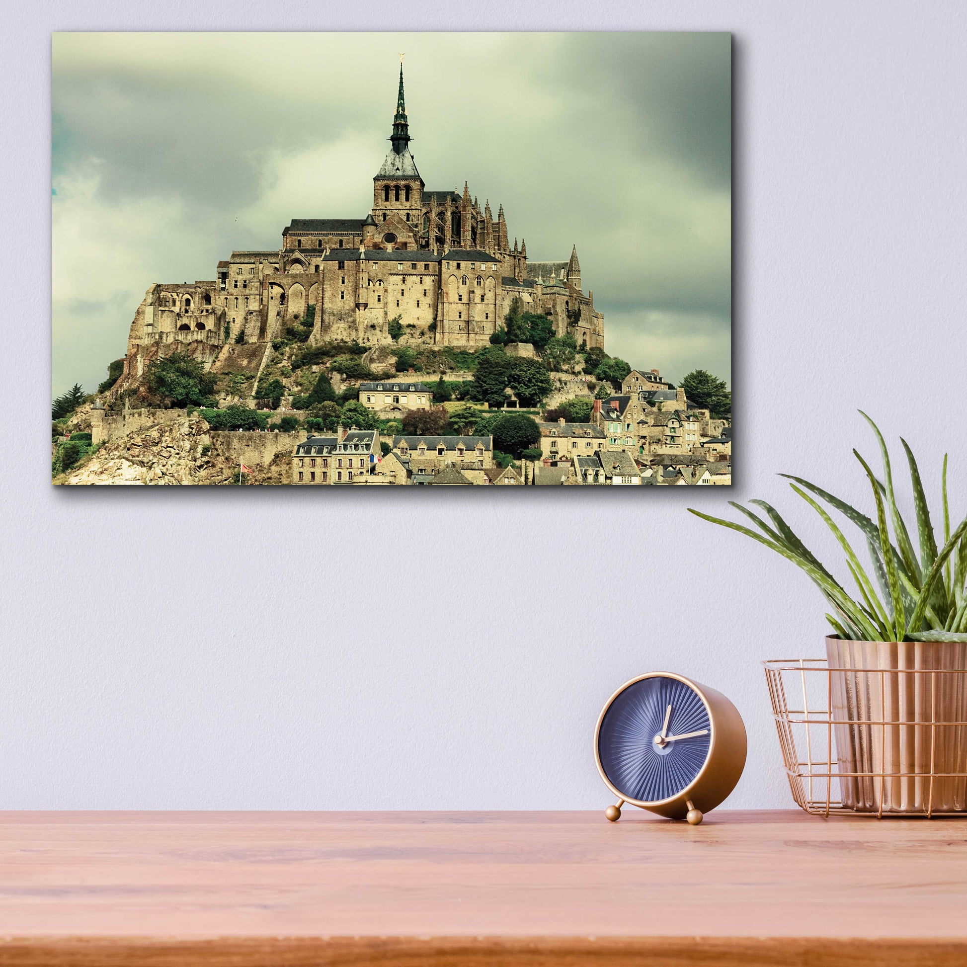 Epic Art 'Mont St. Michel' by Keri Bevan, Acrylic Glass Wall Art,16x12