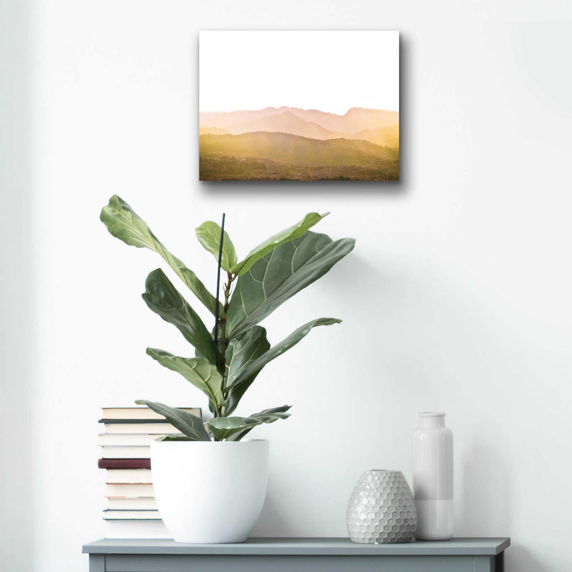 Epic Art 'A Watercolor Wash Of Light Crop Mustard And Blush' by Keri Bevan, Acrylic Glass Wall Art,16x12