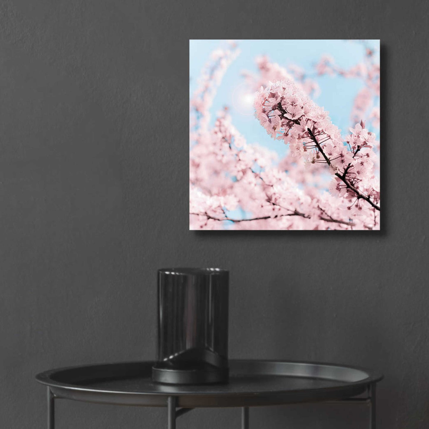 Epic Art 'Cherry Blossom Clouds' by Keri Bevan, Acrylic Glass Wall Art,12x12