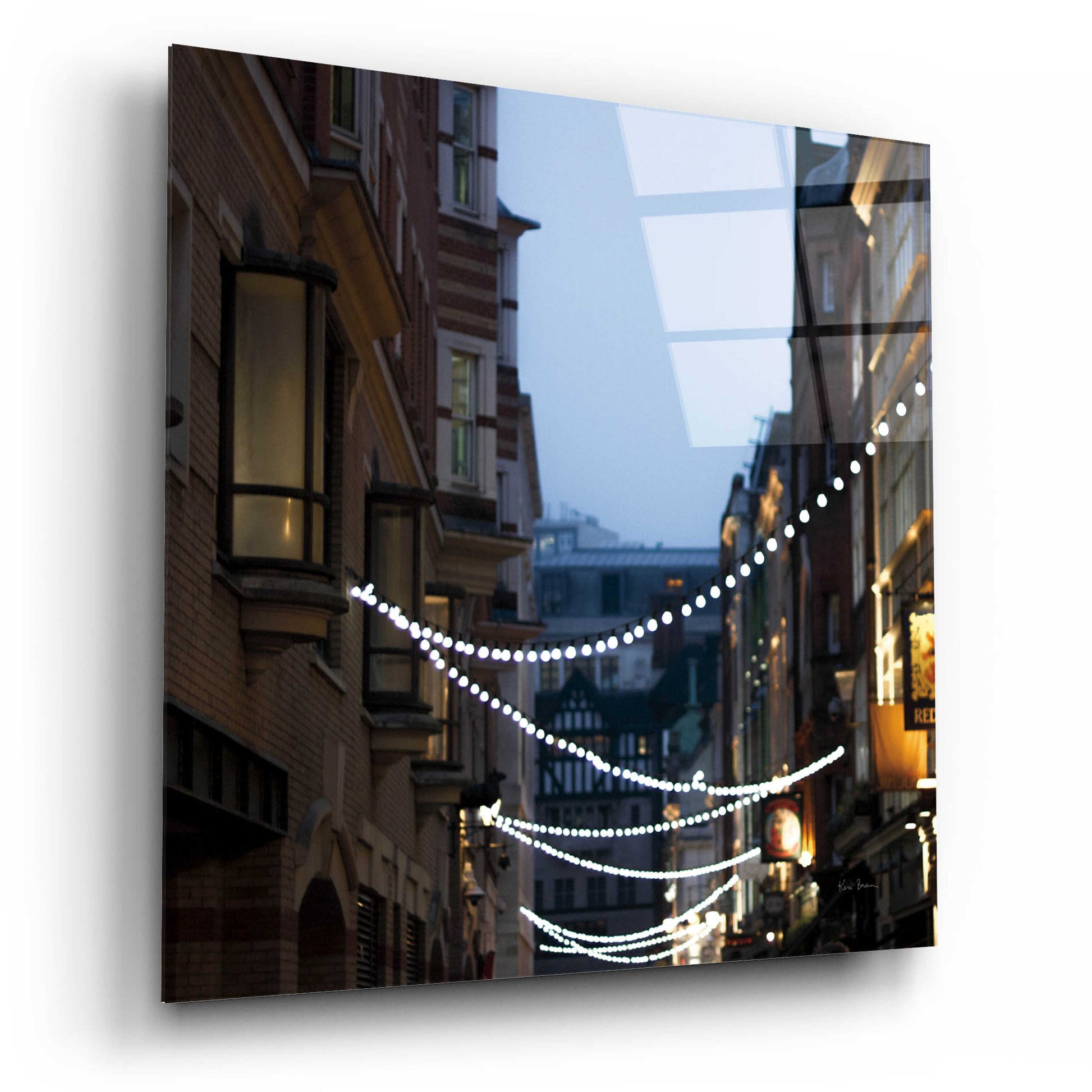 Epic Art 'Lights In Soho' by Keri Bevan, Acrylic Glass Wall Art,12x12