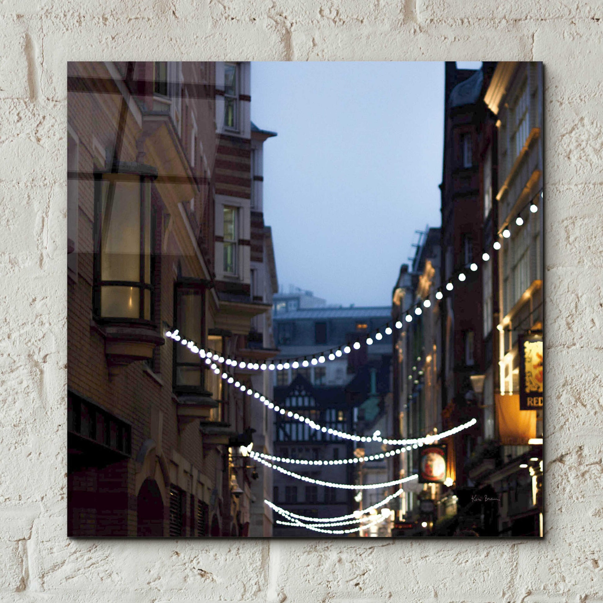 Epic Art 'Lights In Soho' by Keri Bevan, Acrylic Glass Wall Art,12x12