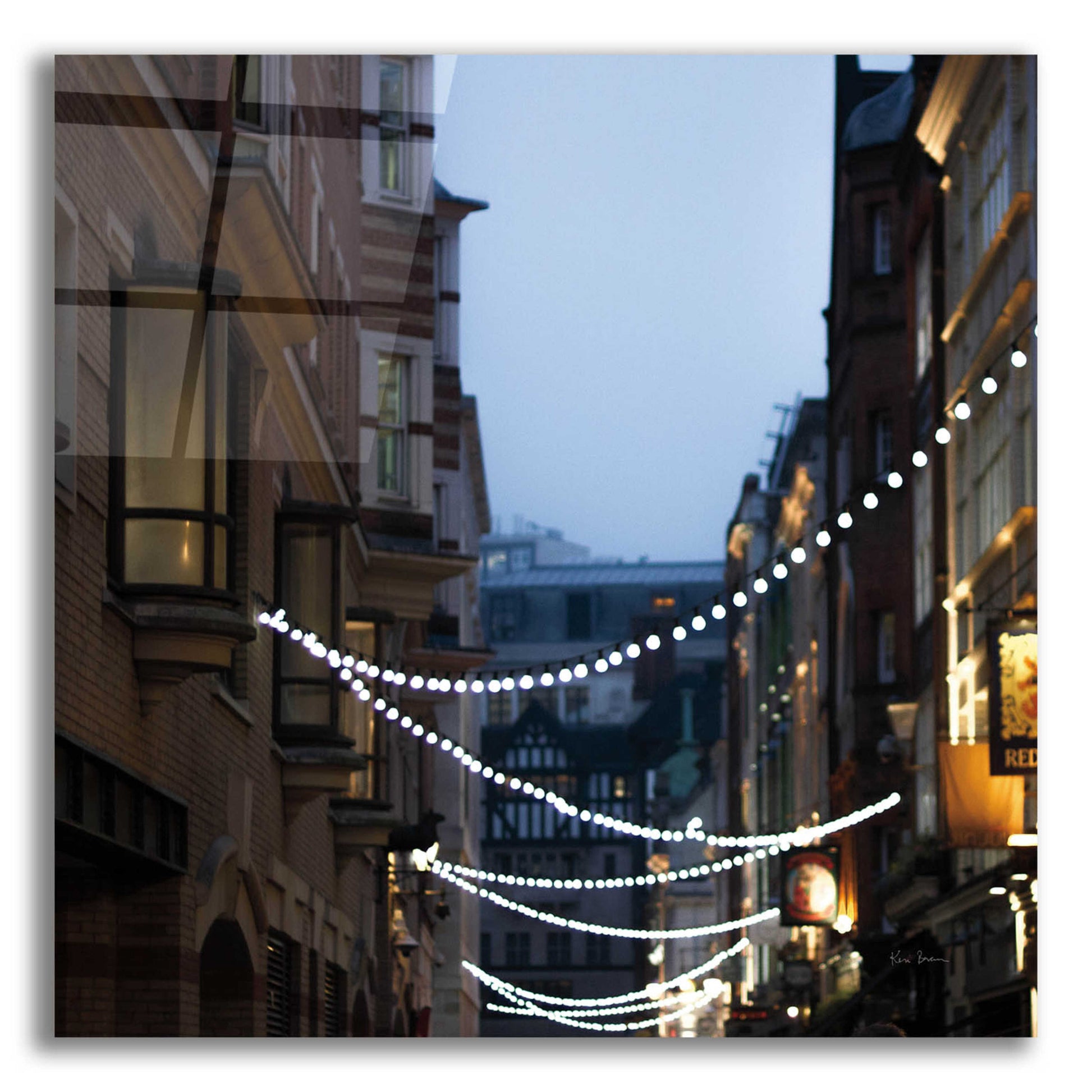 Epic Art 'Lights In Soho' by Keri Bevan, Acrylic Glass Wall Art,12x12