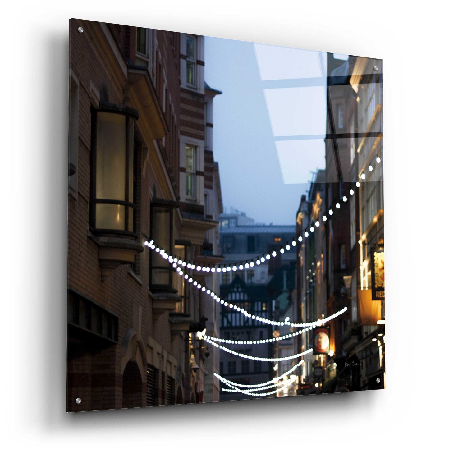 Epic Art 'Lights In Soho' by Keri Bevan, Acrylic Glass Wall Art,36x36