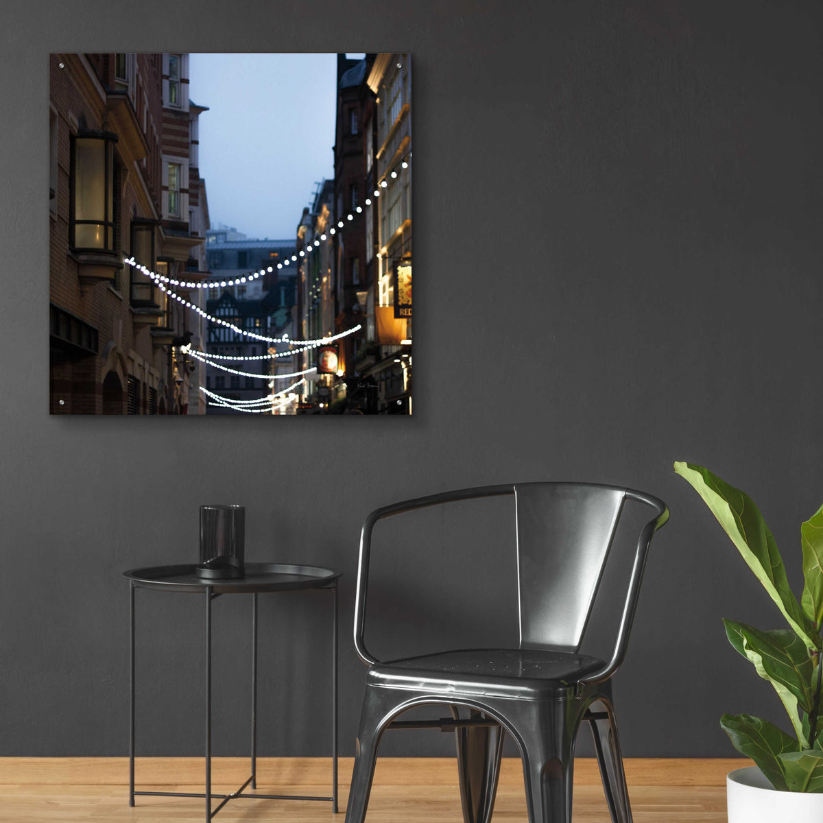 Epic Art 'Lights In Soho' by Keri Bevan, Acrylic Glass Wall Art,36x36