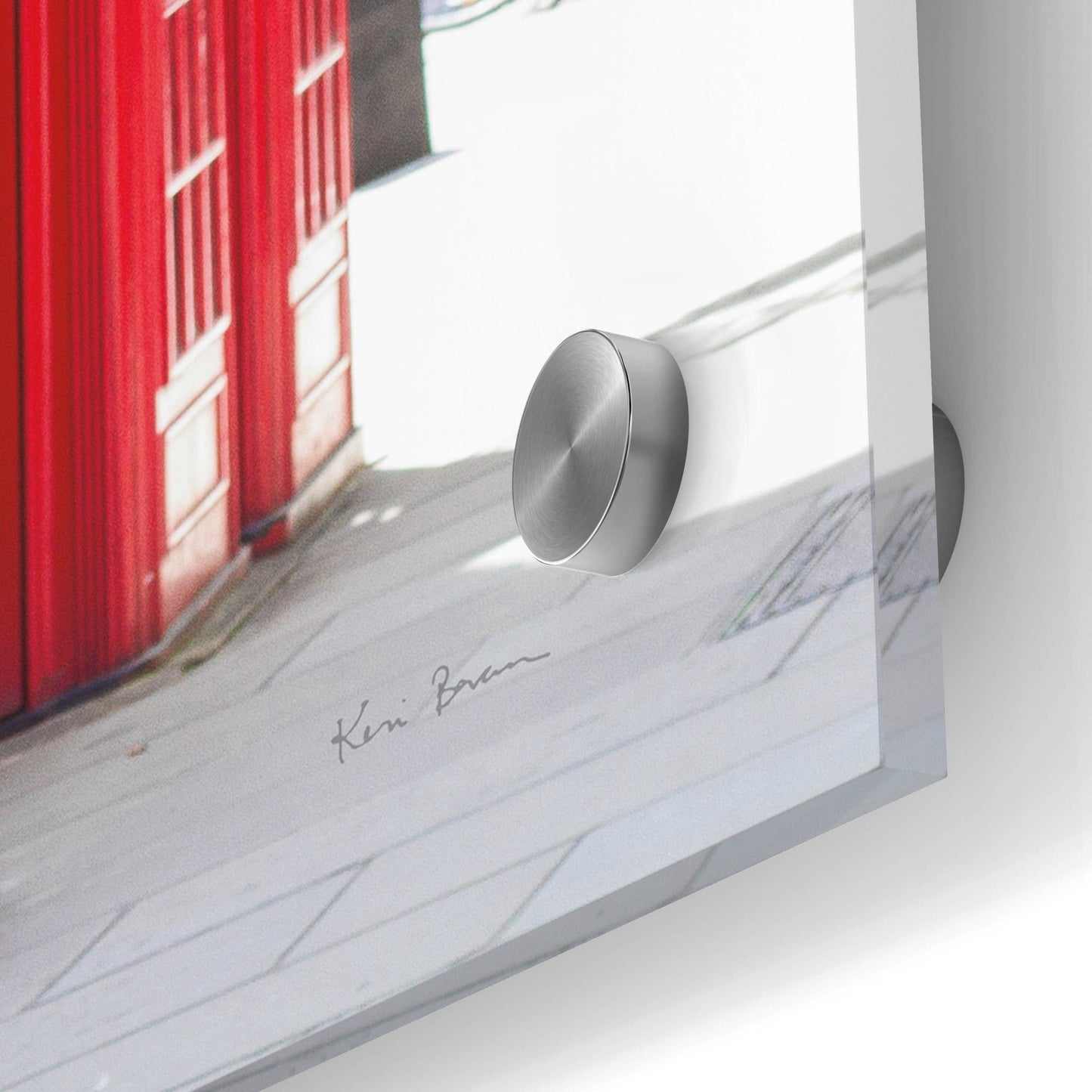 Epic Art 'Covent Garden Phone Boxes' by Keri Bevan, Acrylic Glass Wall Art,24x24