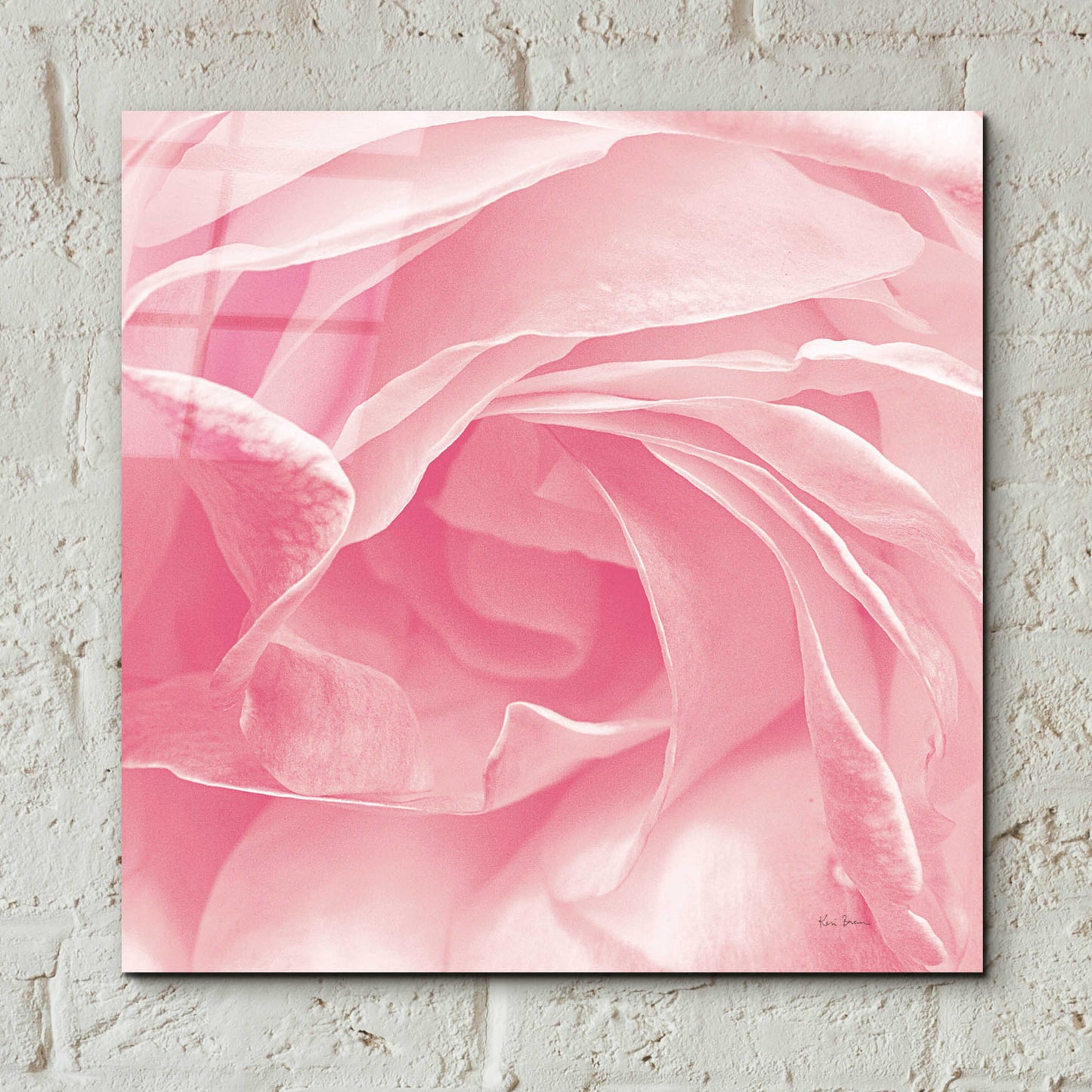 Epic Art 'Georgia Pink' by Keri Bevan, Acrylic Glass Wall Art,12x12