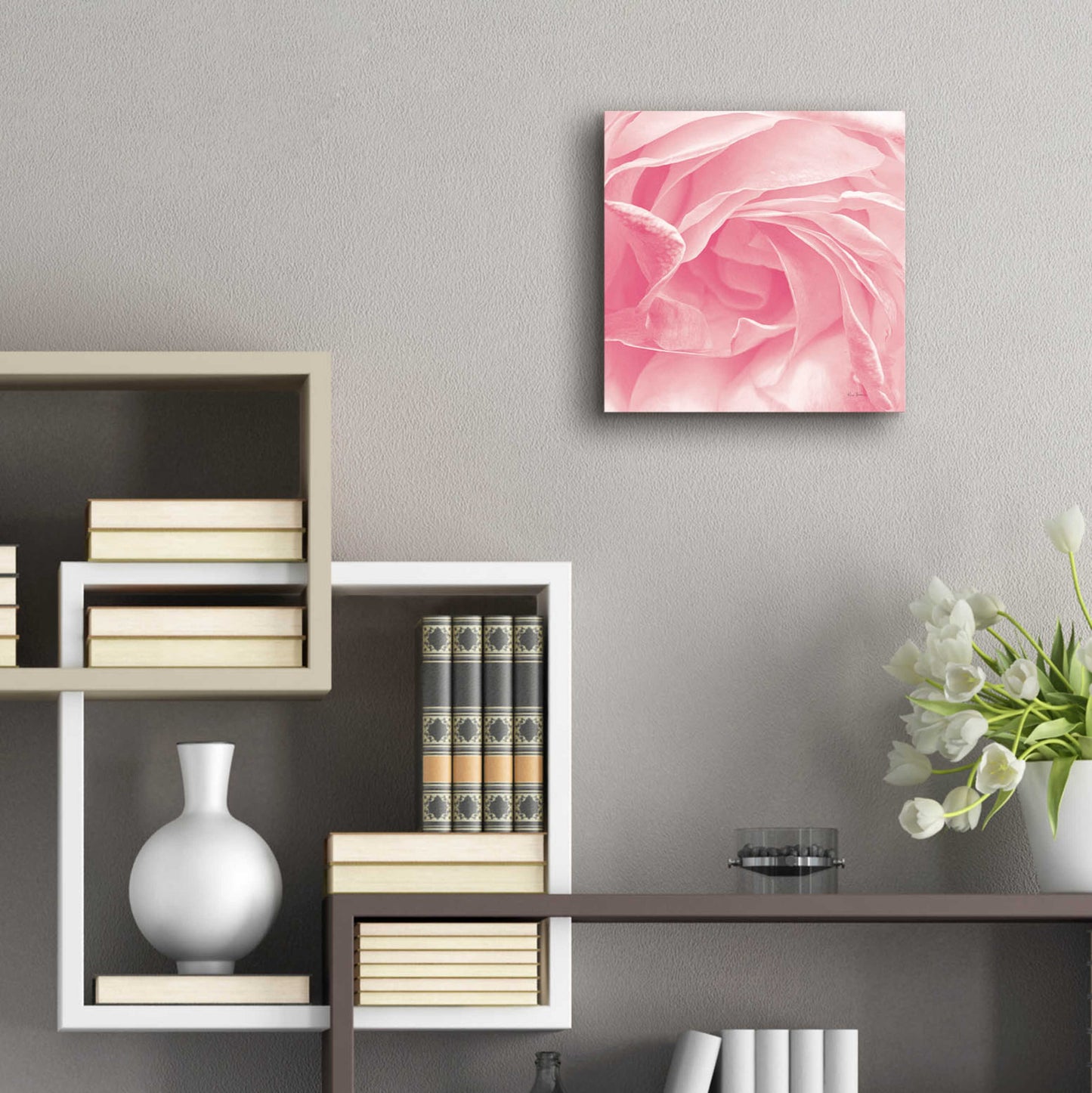 Epic Art 'Georgia Pink' by Keri Bevan, Acrylic Glass Wall Art,12x12