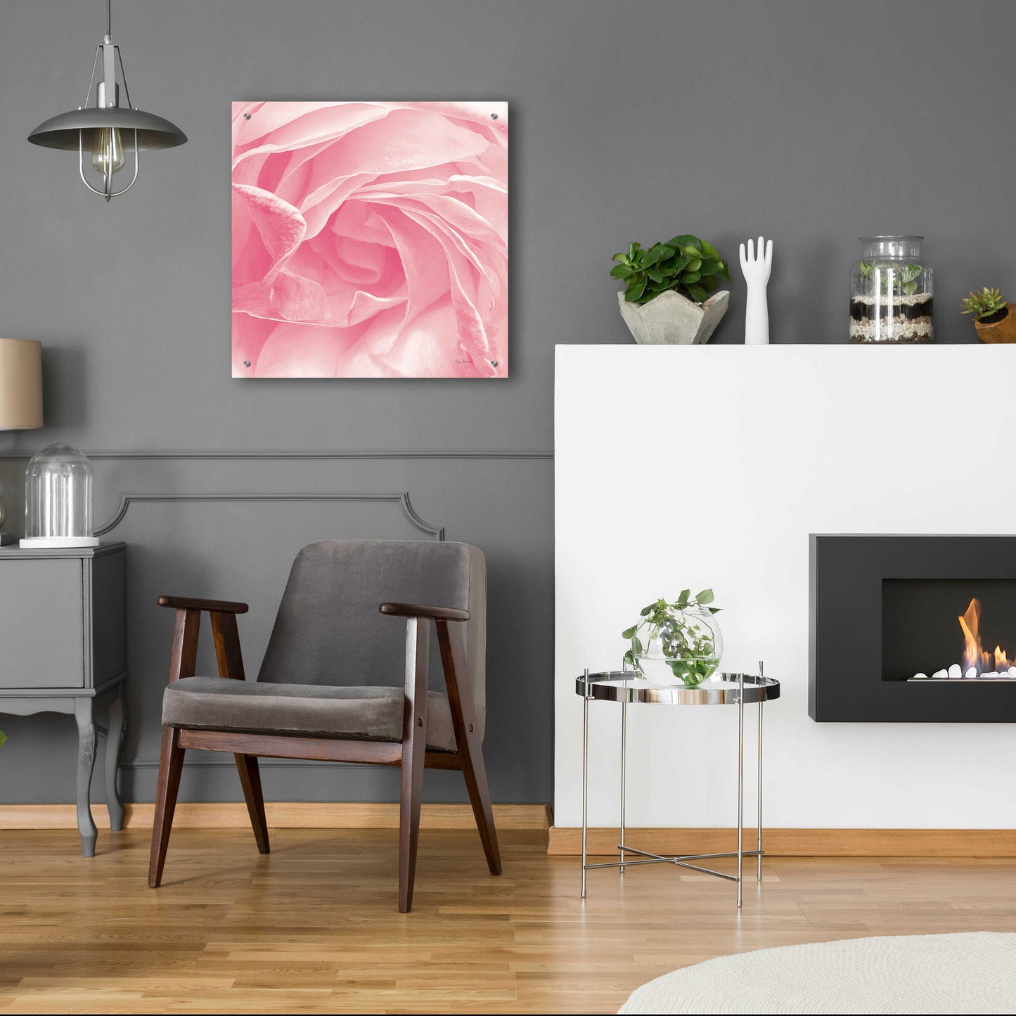 Epic Art 'Georgia Pink' by Keri Bevan, Acrylic Glass Wall Art,24x24