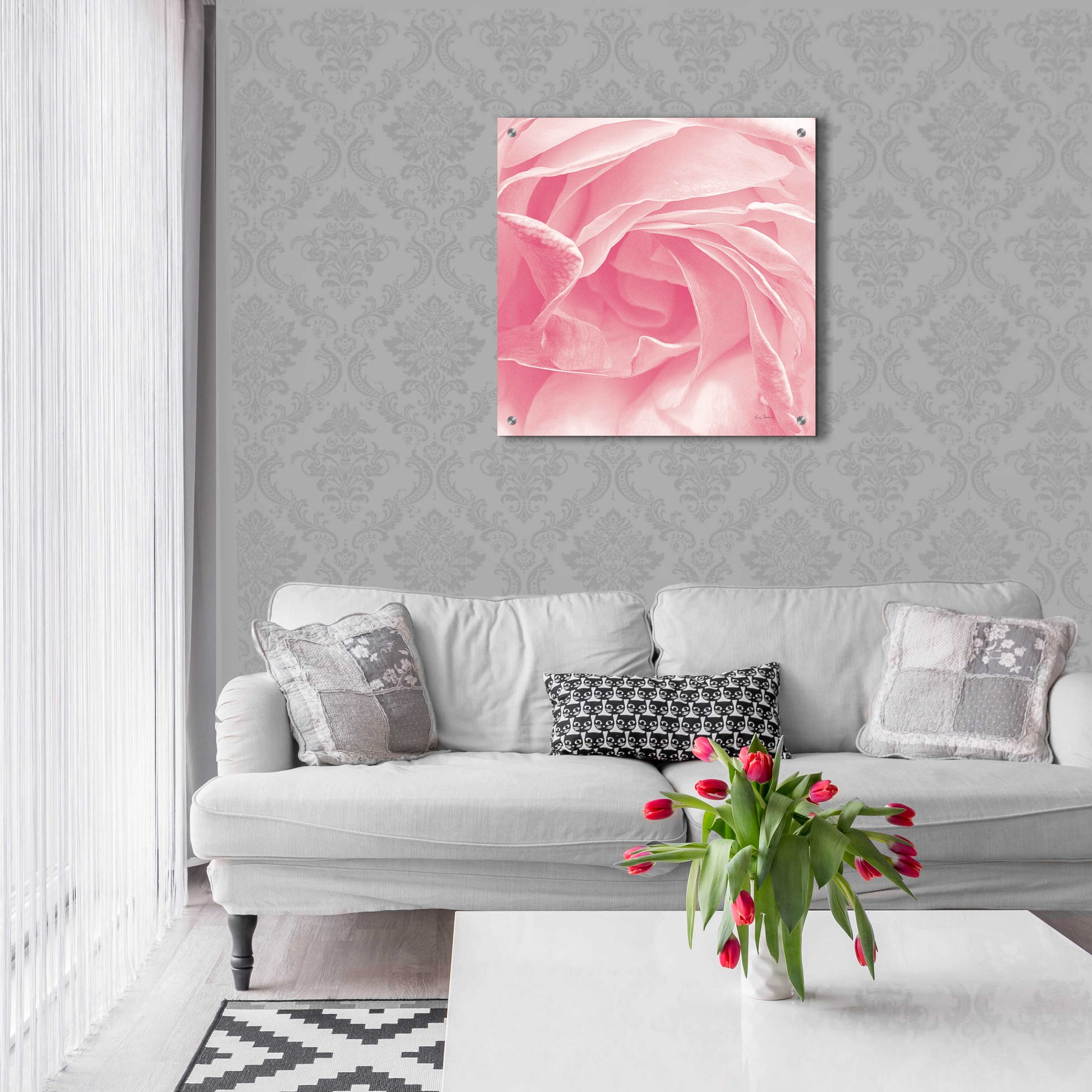 Epic Art 'Georgia Pink' by Keri Bevan, Acrylic Glass Wall Art,24x24