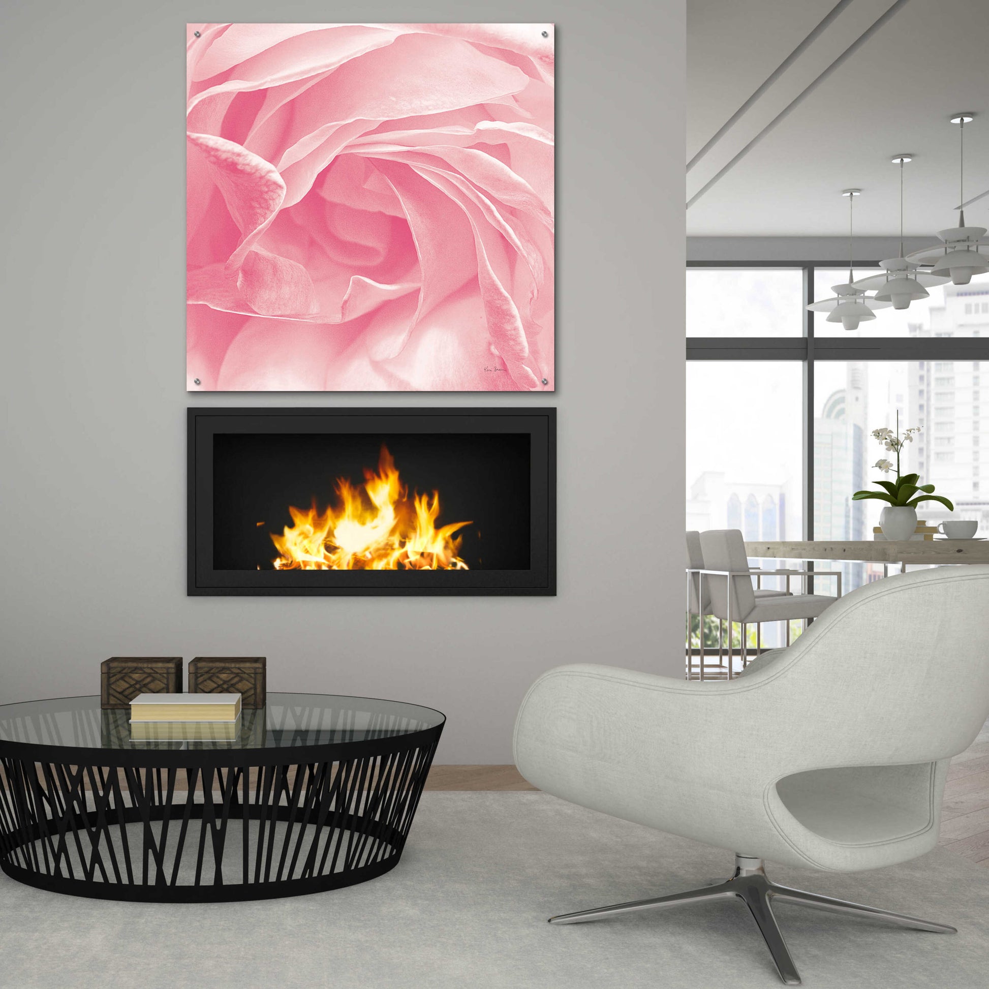 Epic Art 'Georgia Pink' by Keri Bevan, Acrylic Glass Wall Art,36x36