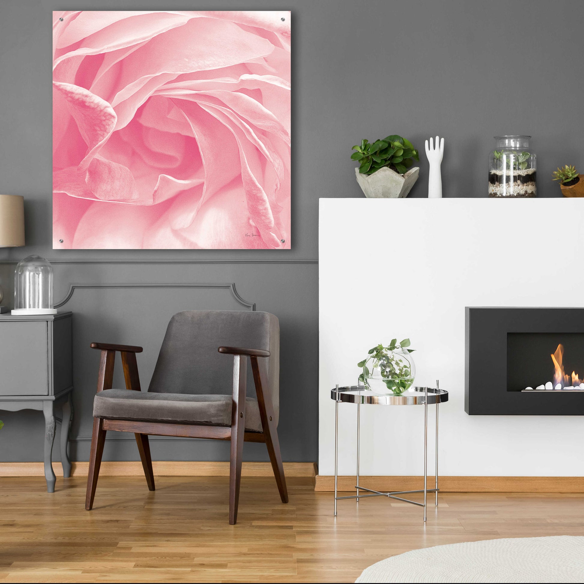 Epic Art 'Georgia Pink' by Keri Bevan, Acrylic Glass Wall Art,36x36