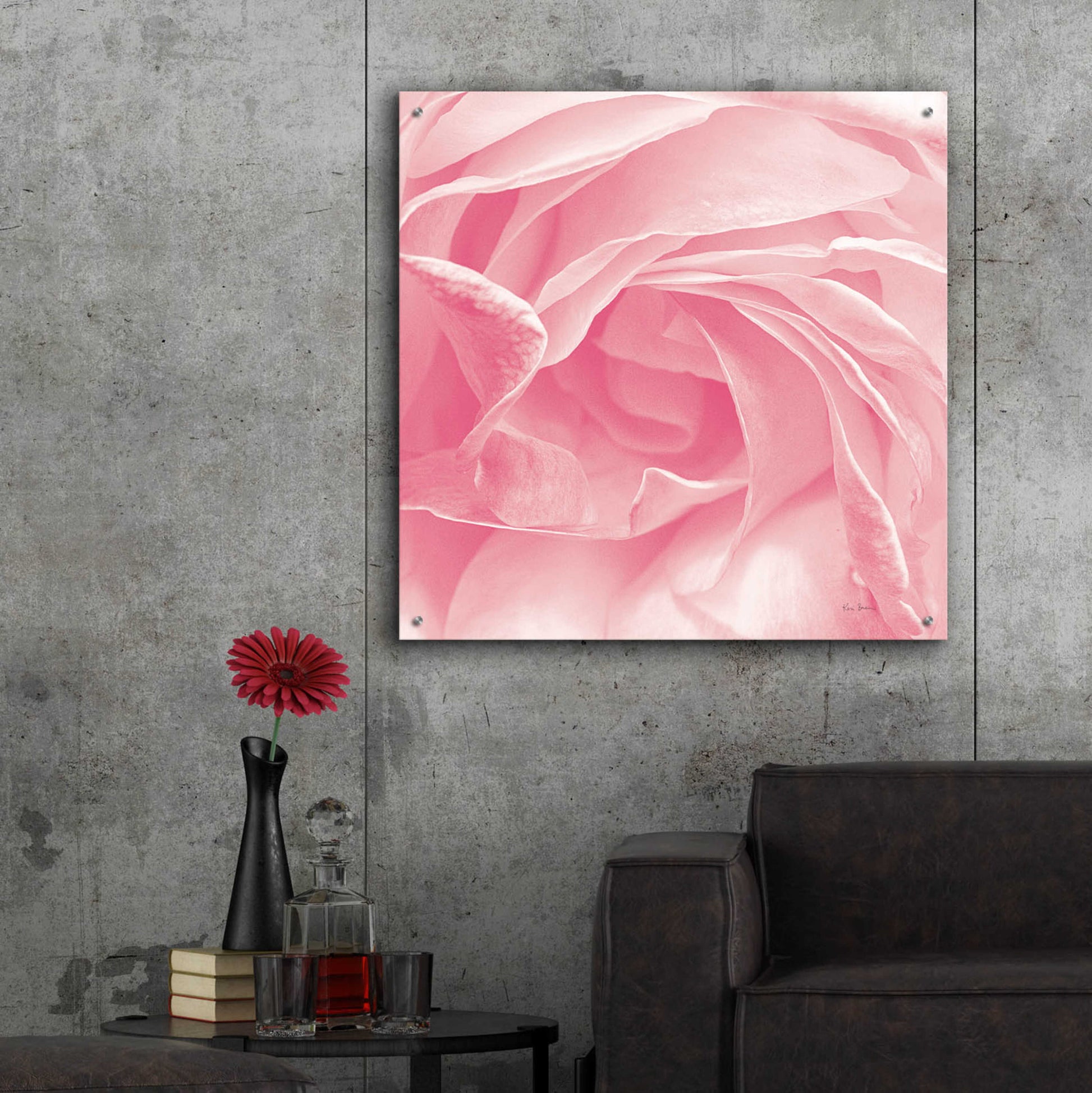 Epic Art 'Georgia Pink' by Keri Bevan, Acrylic Glass Wall Art,36x36