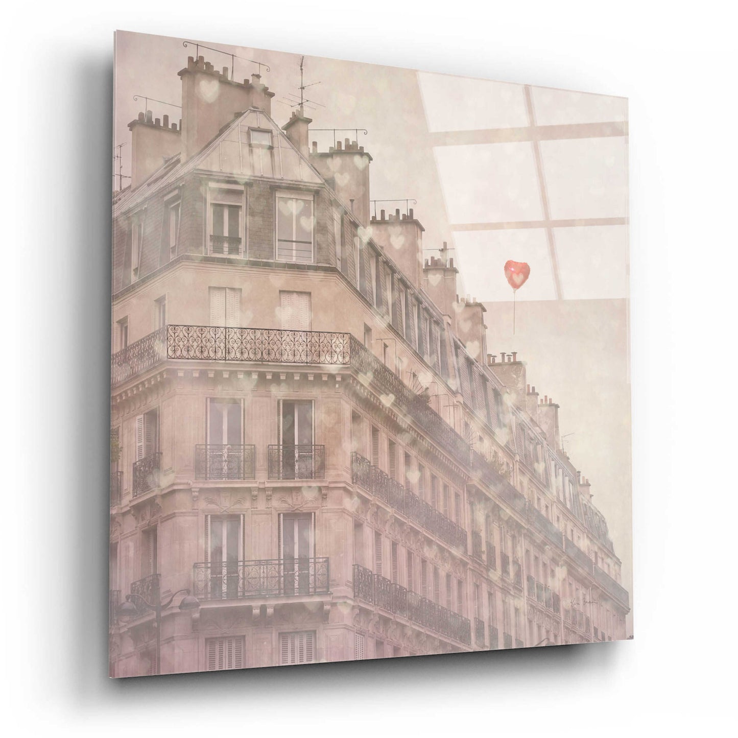 Epic Art 'Heart Paris' by Keri Bevan, Acrylic Glass Wall Art,12x12