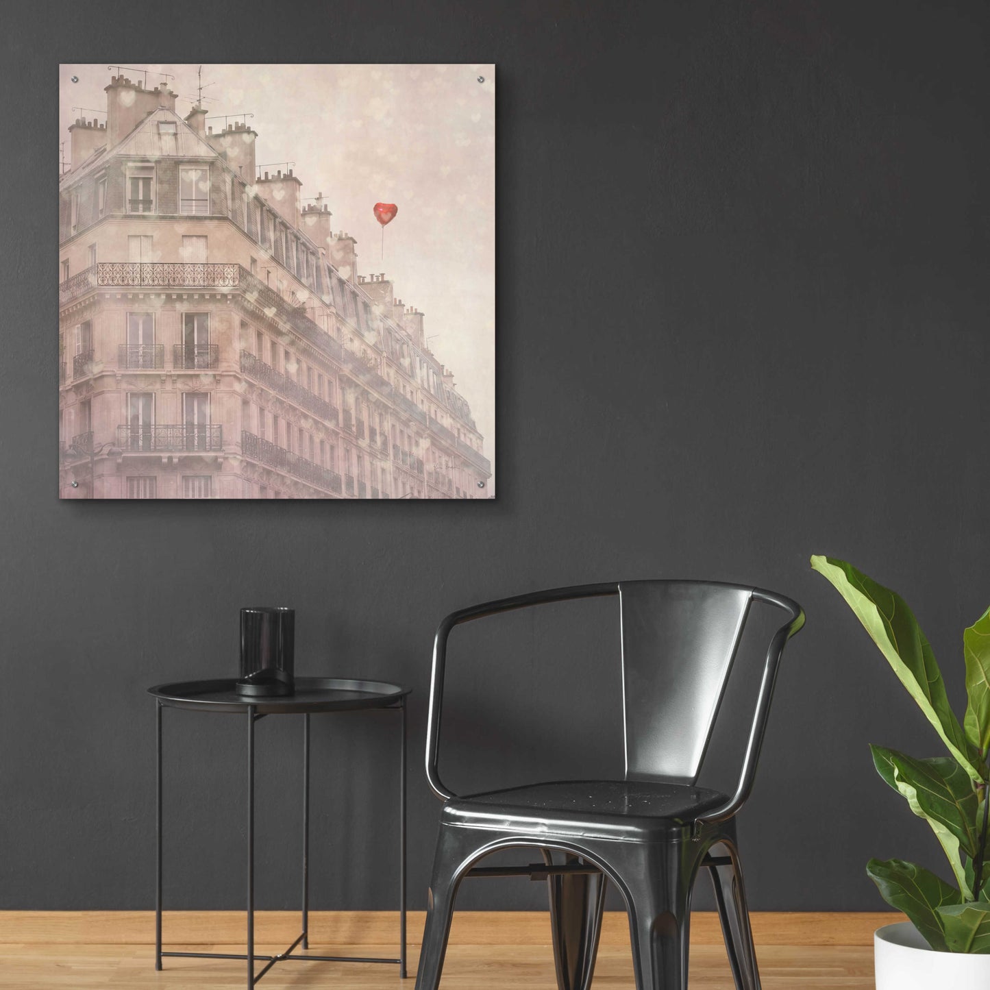 Epic Art 'Heart Paris' by Keri Bevan, Acrylic Glass Wall Art,36x36