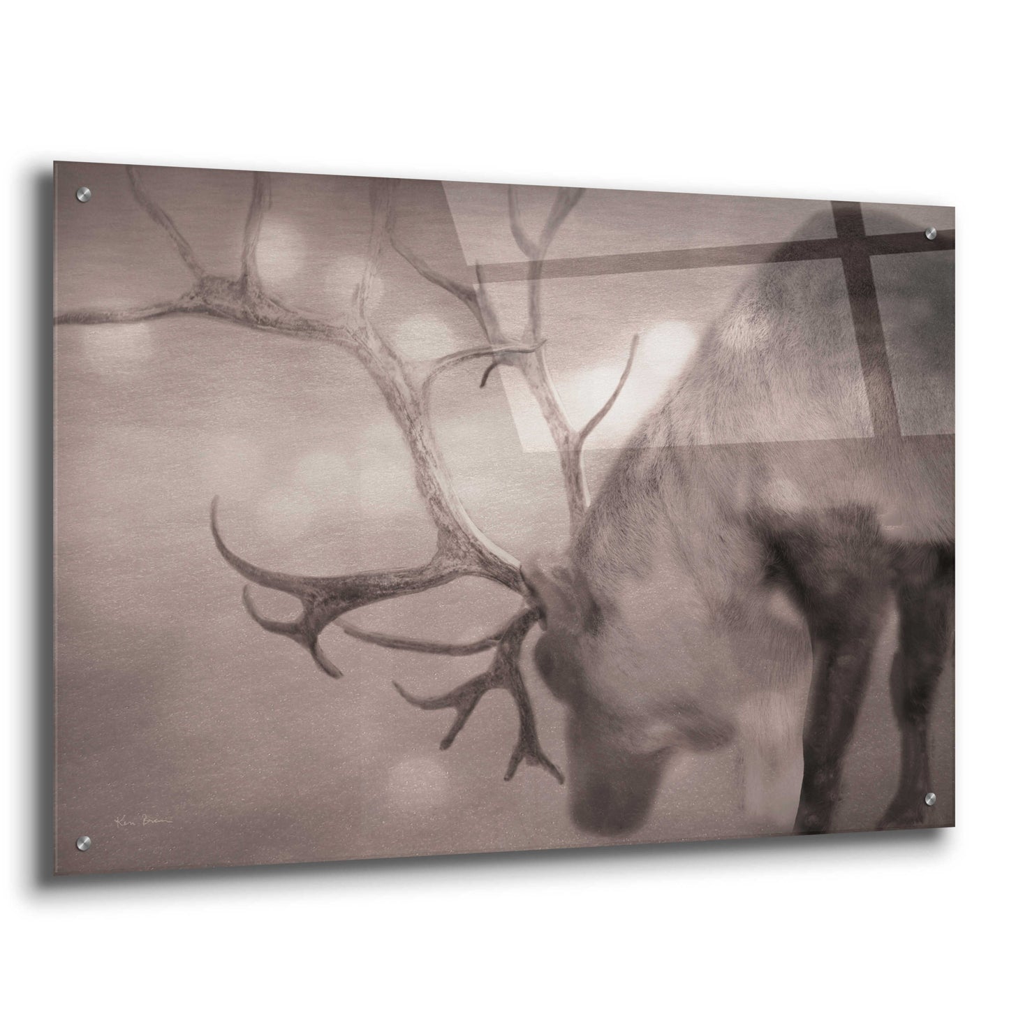 Epic Art 'If On A Winters Night Sepia' by Keri Bevan, Acrylic Glass Wall Art,36x24