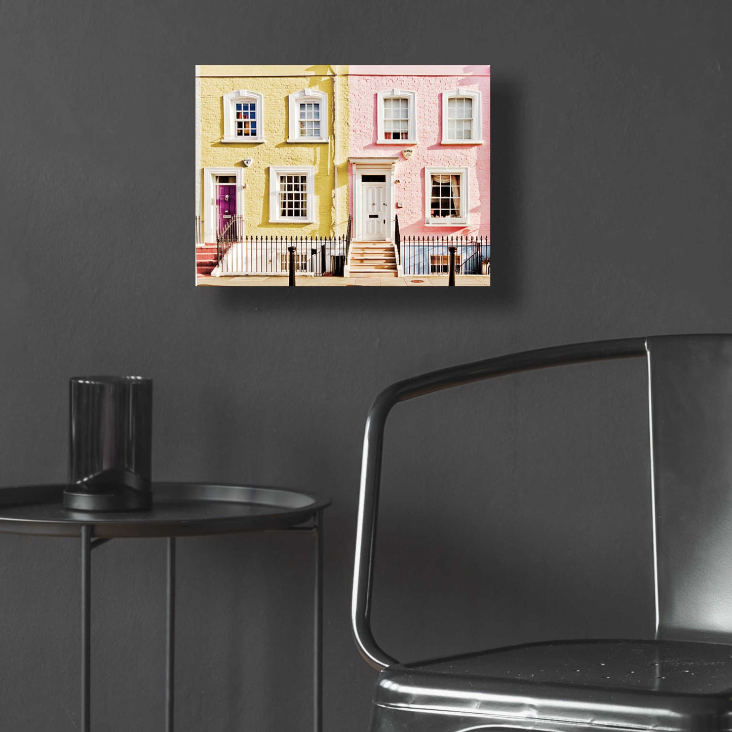 Epic Art 'London Houses Spring' by Keri Bevan, Acrylic Glass Wall Art,16x12