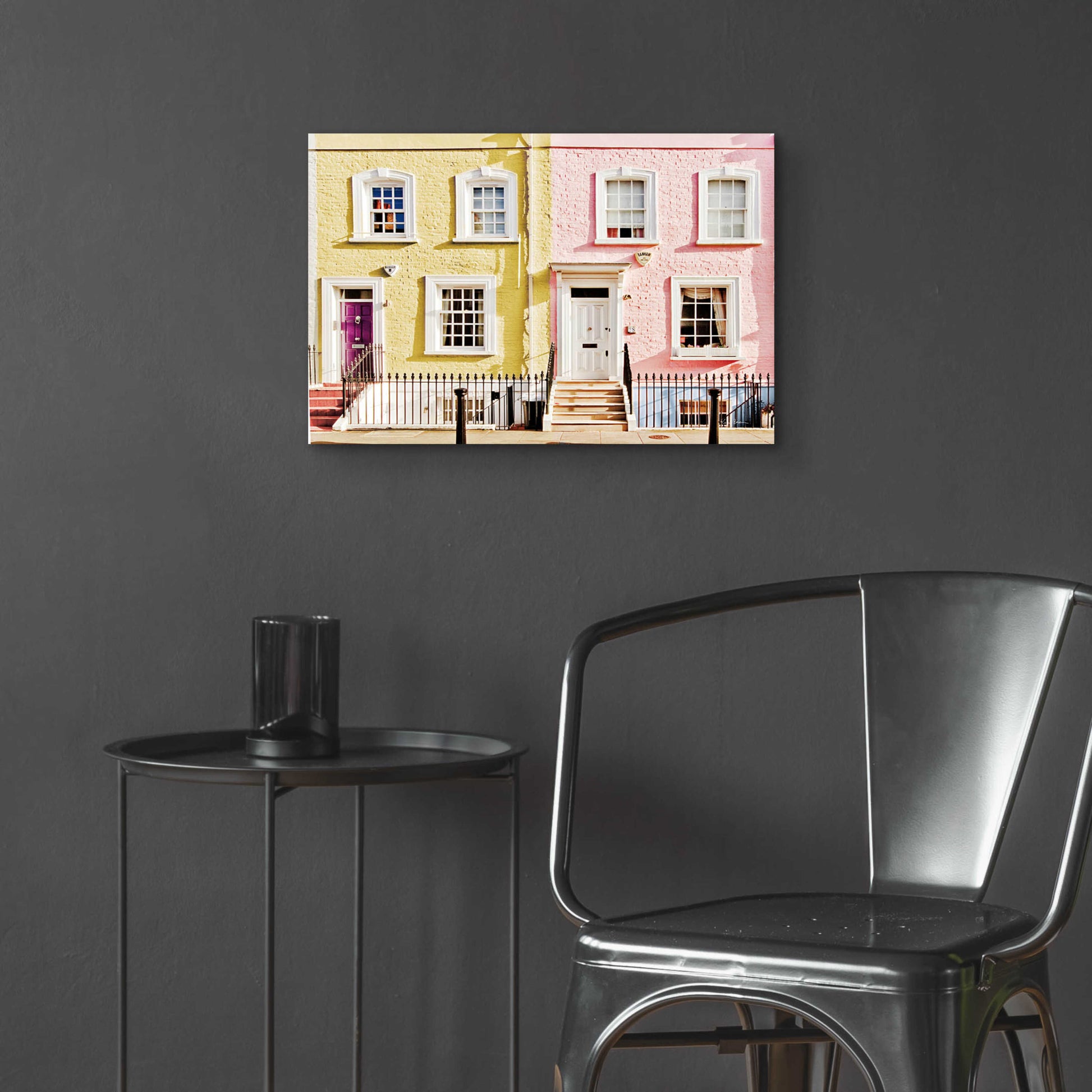 Epic Art 'London Houses Spring' by Keri Bevan, Acrylic Glass Wall Art,24x16