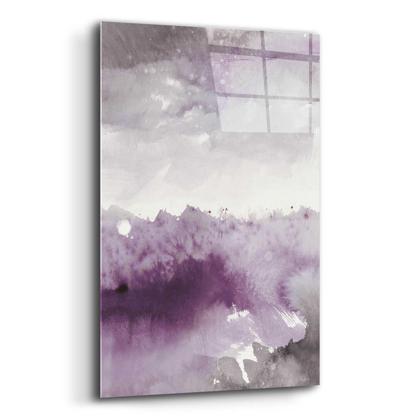 Epic Art 'Midnight At The Lake II Amethyst Gray Crop' by Mike Schick, Acrylic Glass Wall Art,12x16