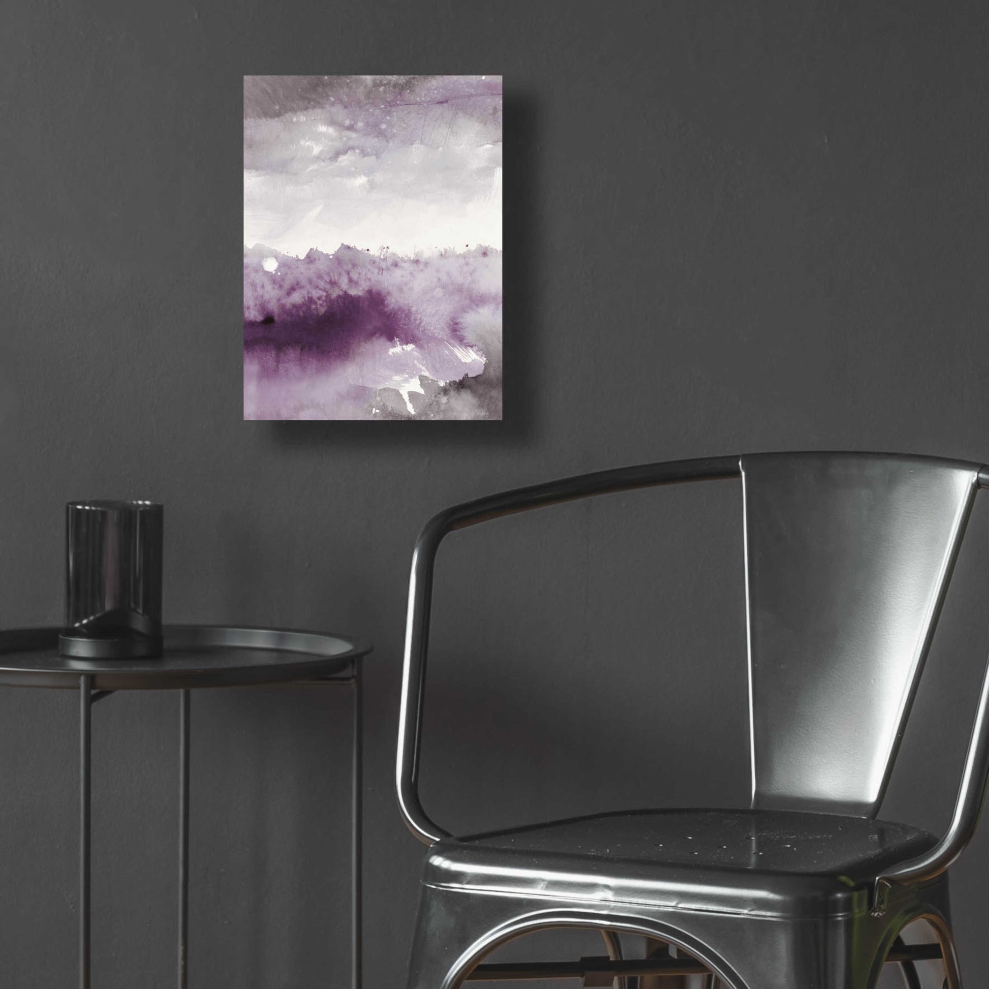 Epic Art 'Midnight At The Lake II Amethyst Gray Crop' by Mike Schick, Acrylic Glass Wall Art,12x16