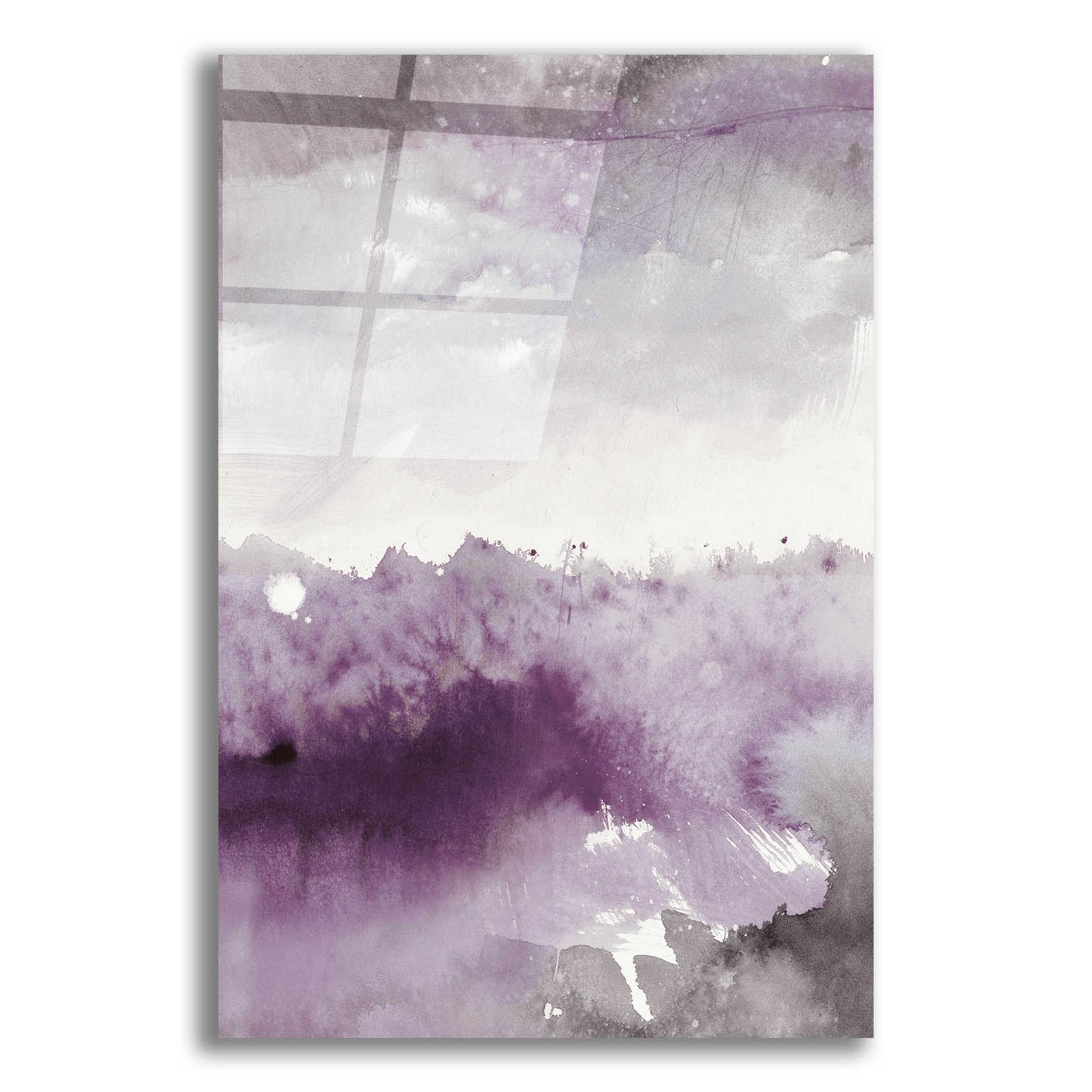 Epic Art 'Midnight At The Lake II Amethyst Gray Crop' by Mike Schick, Acrylic Glass Wall Art,12x16