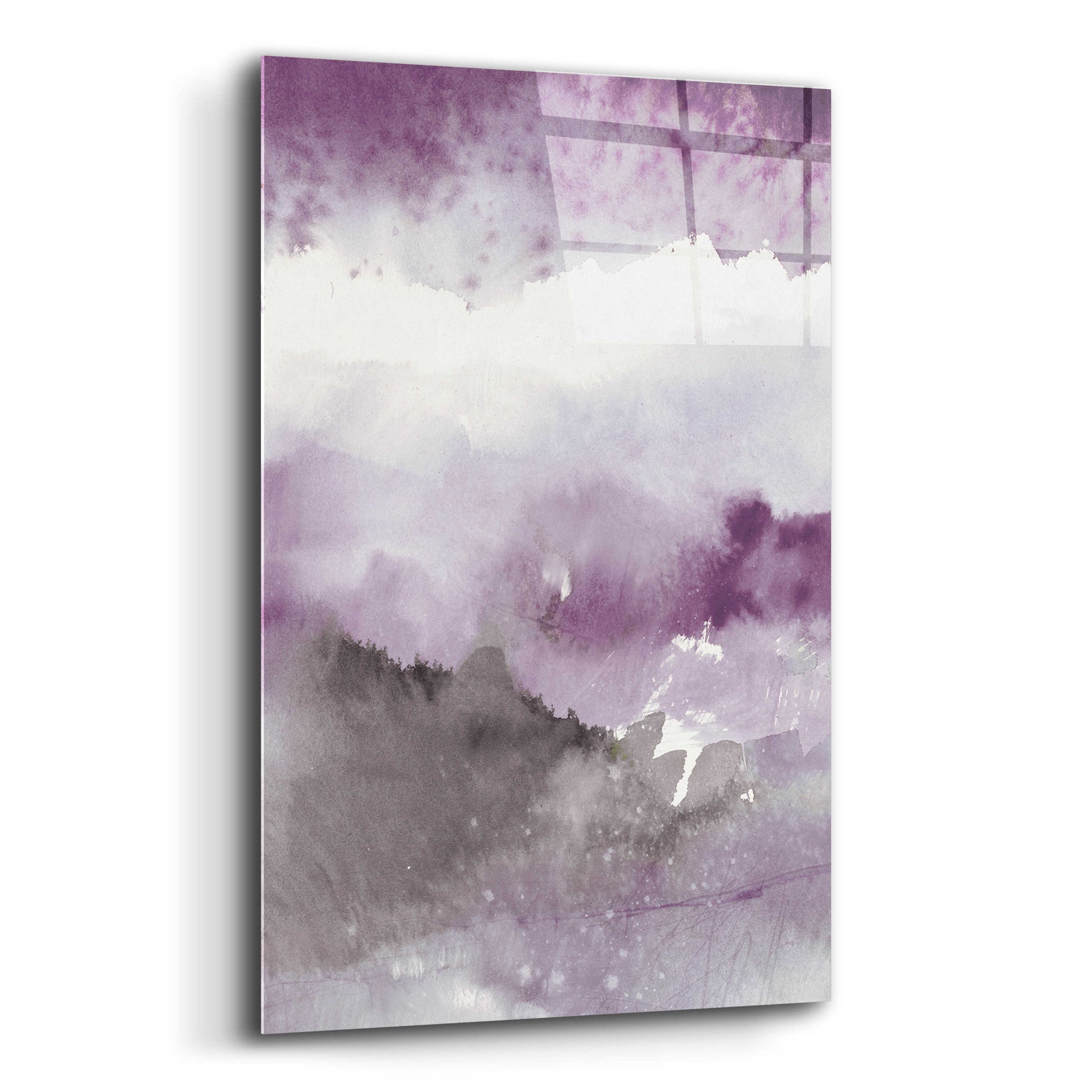 Epic Art 'Midnight At The Lake III Amethyst Gray Crop' by Mike Schick, Acrylic Glass Wall Art,12x16