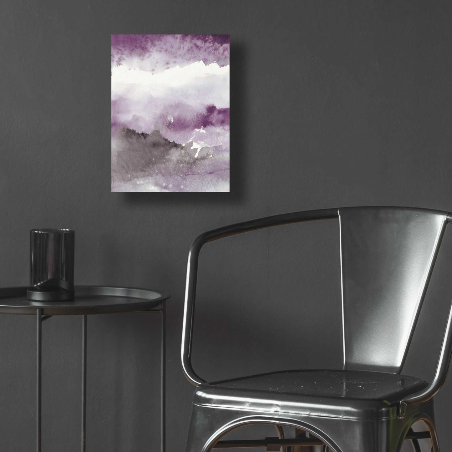 Epic Art 'Midnight At The Lake III Amethyst Gray Crop' by Mike Schick, Acrylic Glass Wall Art,12x16