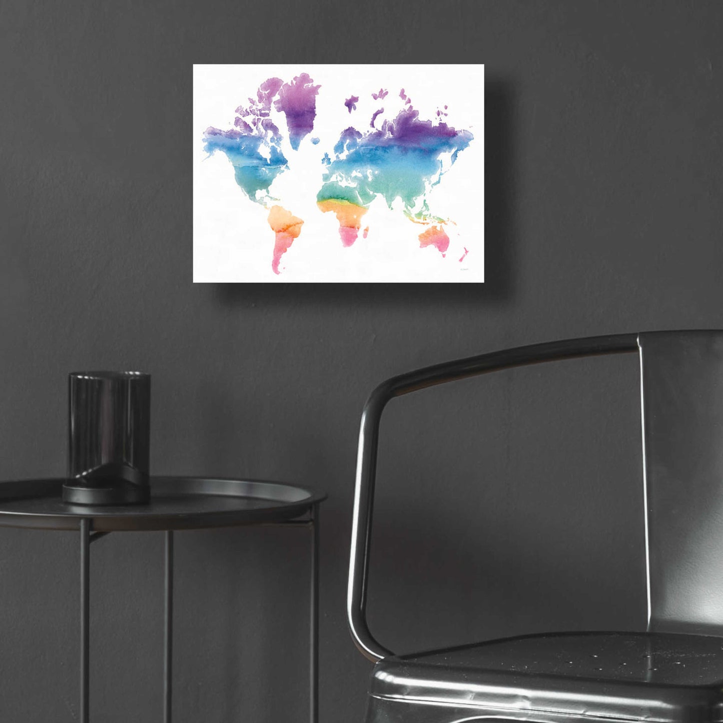 Epic Art 'Watercolor World' by Mike Schick, Acrylic Glass Wall Art,16x12