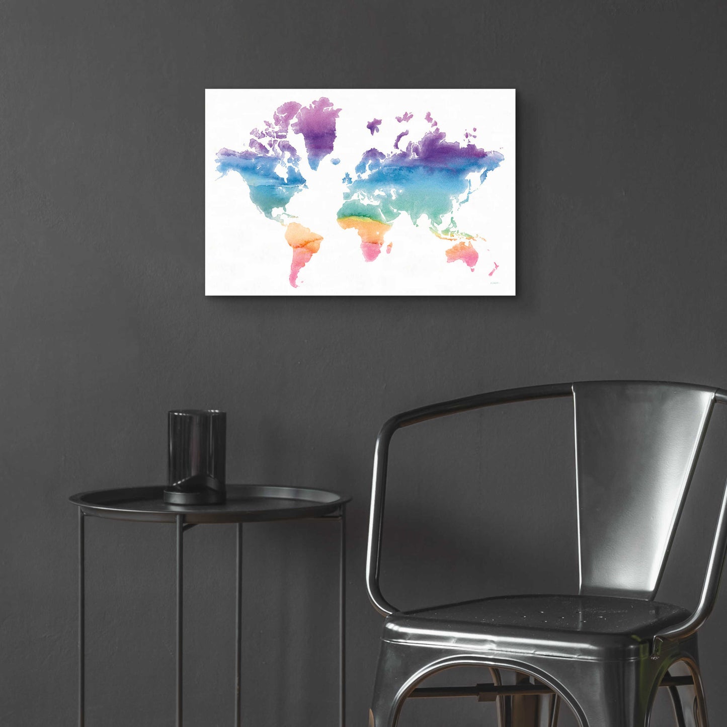 Epic Art 'Watercolor World' by Mike Schick, Acrylic Glass Wall Art,24x16