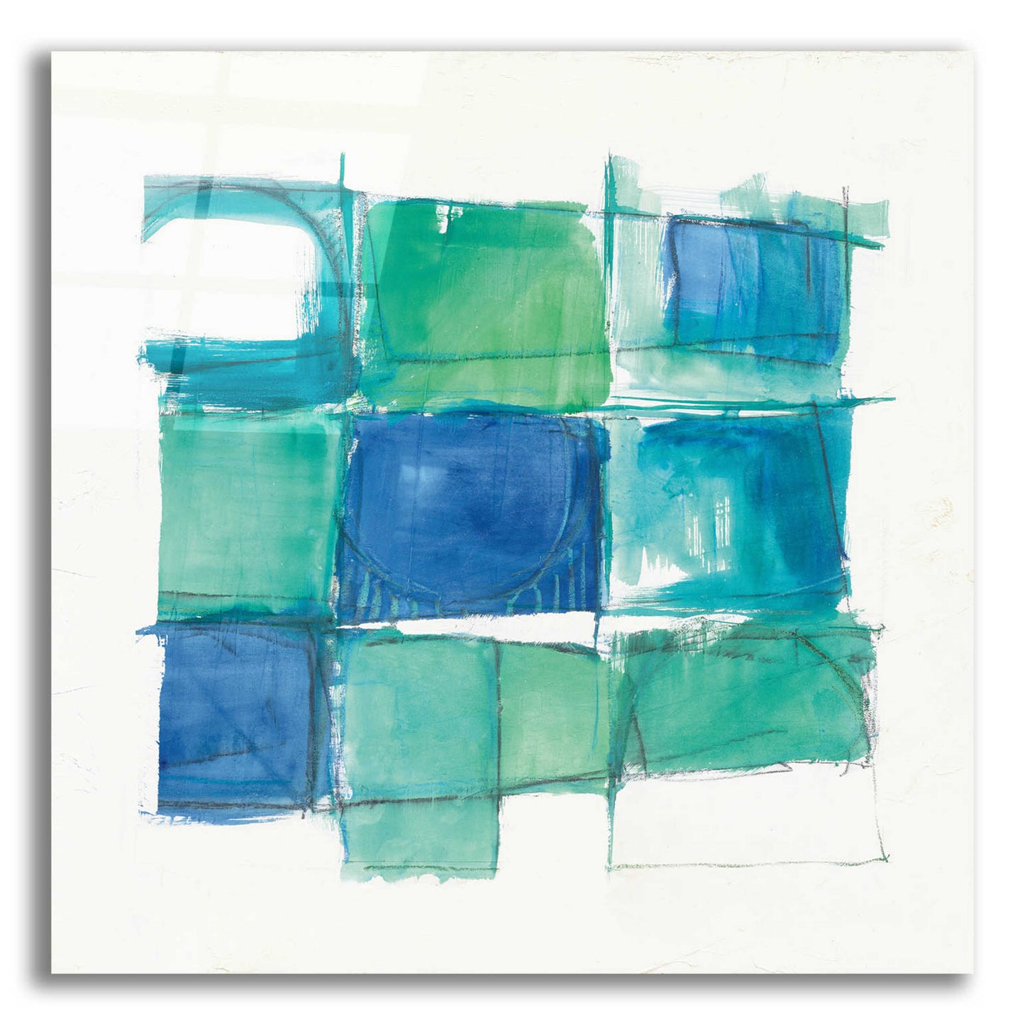 Epic Art '131 West 3rd Street Square II On White' by Mike Schick, Acrylic Glass Wall Art,12x12