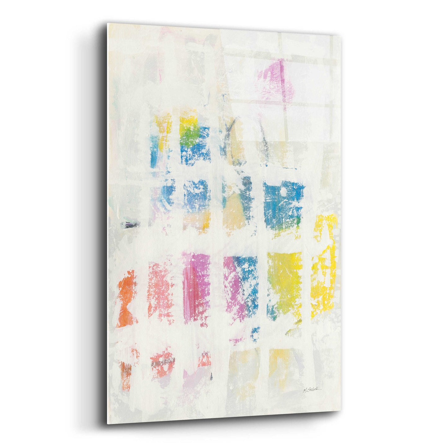 Epic Art 'Bright Blocks' by Mike Schick, Acrylic Glass Wall Art,12x16