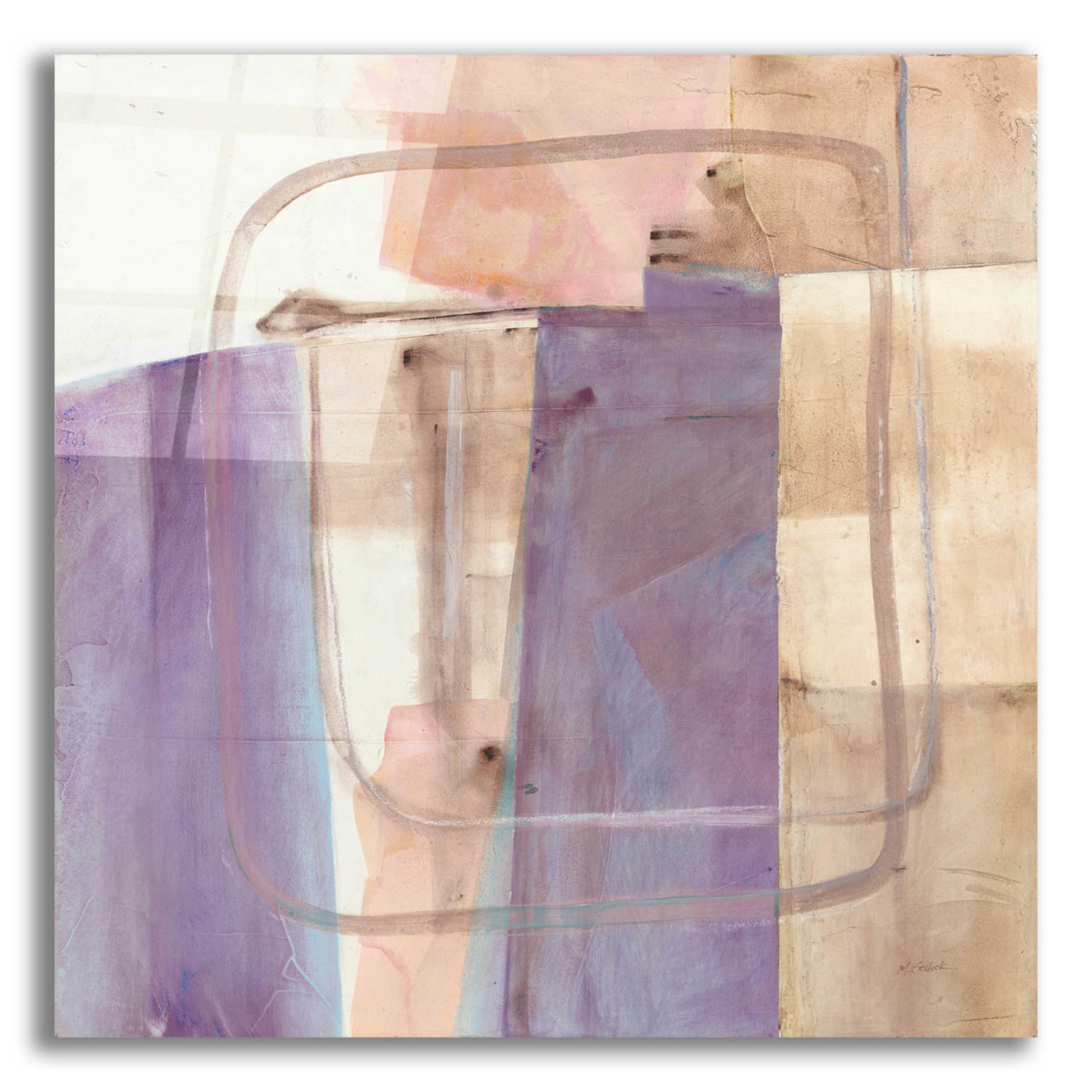 Epic Art 'Passage I Blush Purple' by Mike Schick, Acrylic Glass Wall Art,12x12