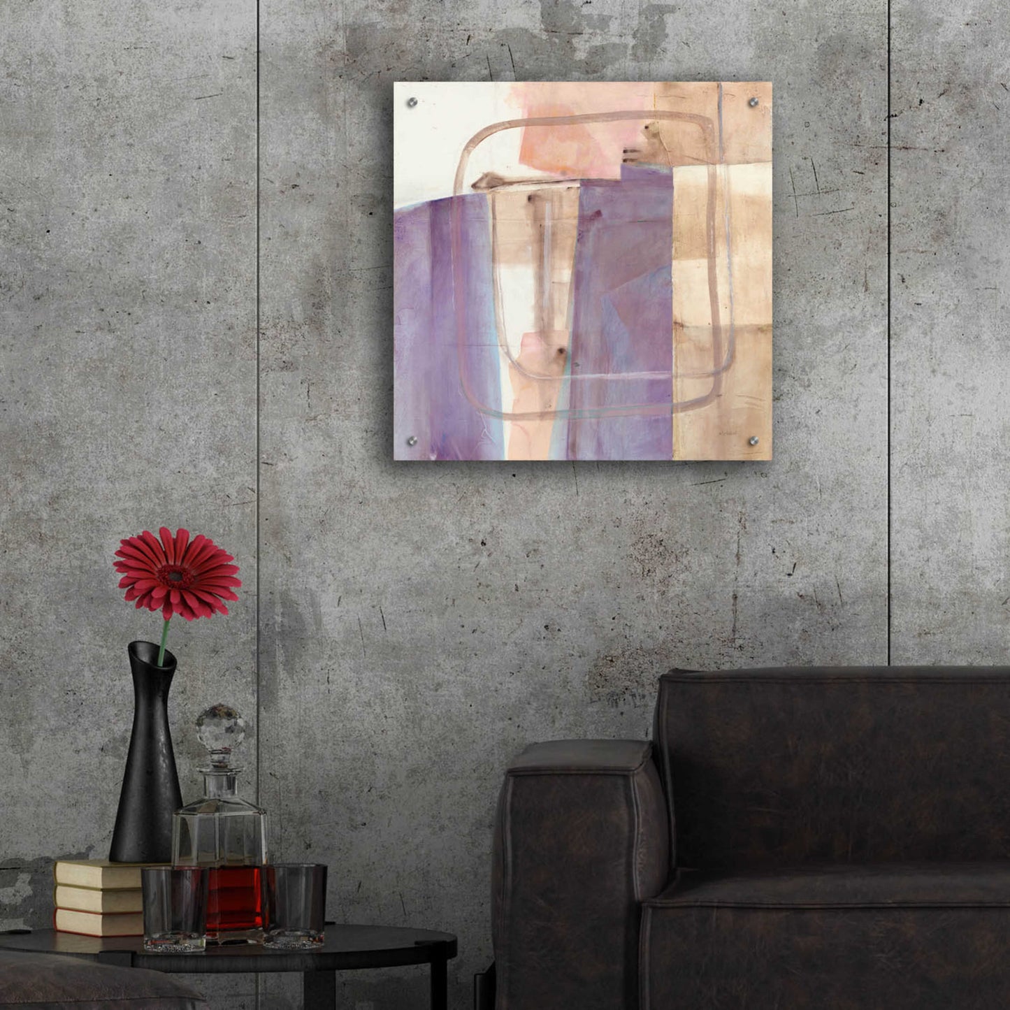 Epic Art 'Passage I Blush Purple' by Mike Schick, Acrylic Glass Wall Art,24x24