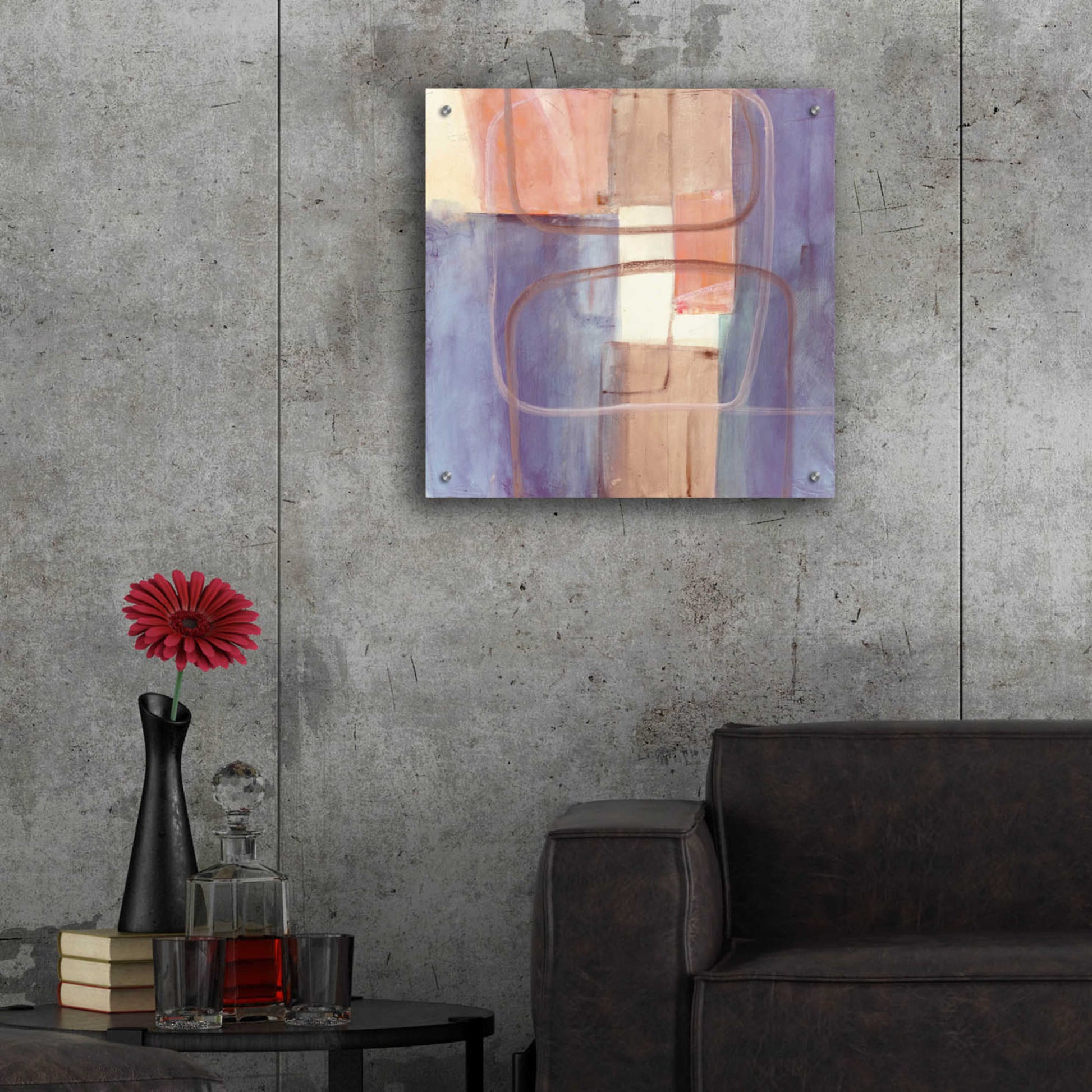 Epic Art 'Passage II Blush Purple' by Mike Schick, Acrylic Glass Wall Art,24x24