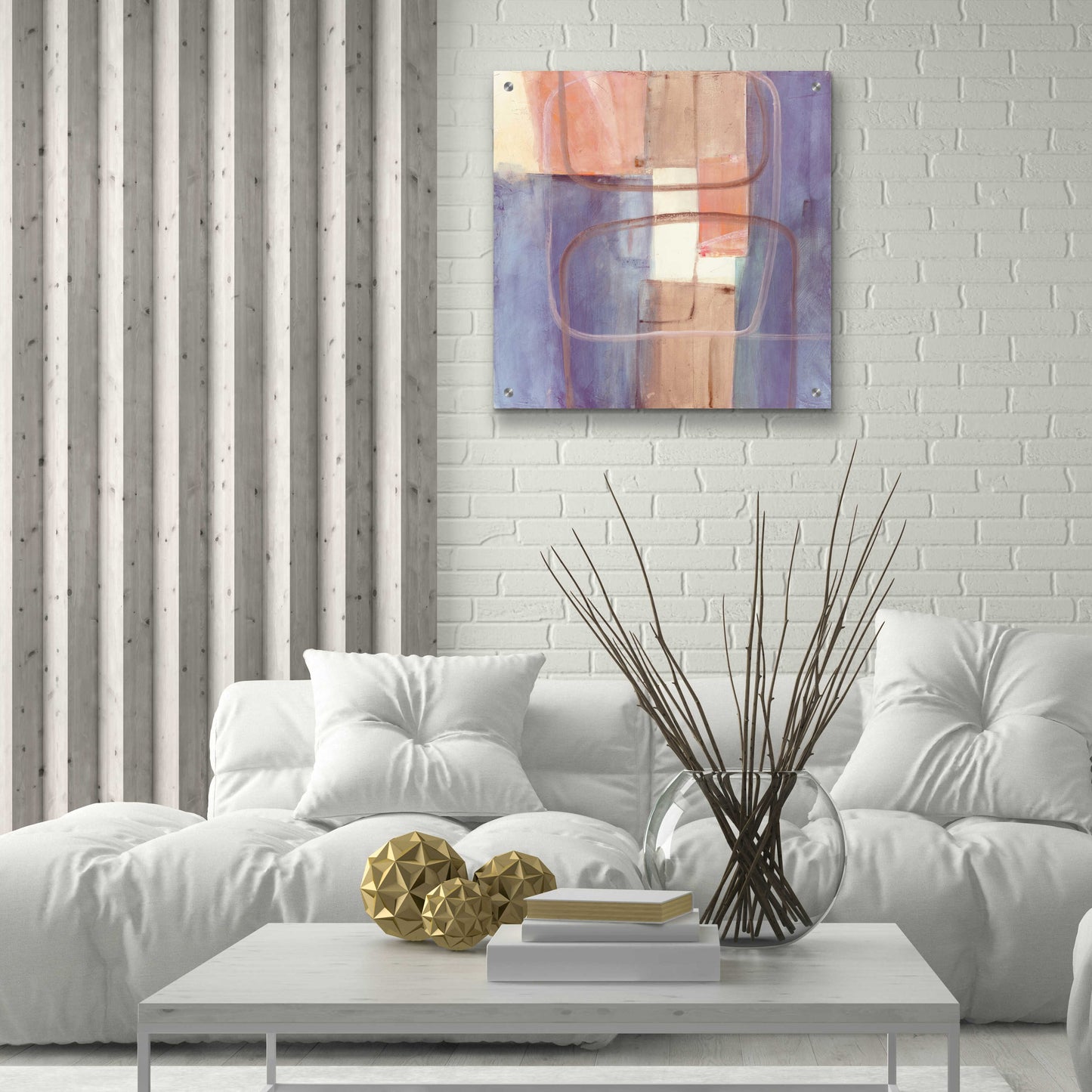 Epic Art 'Passage II Blush Purple' by Mike Schick, Acrylic Glass Wall Art,24x24