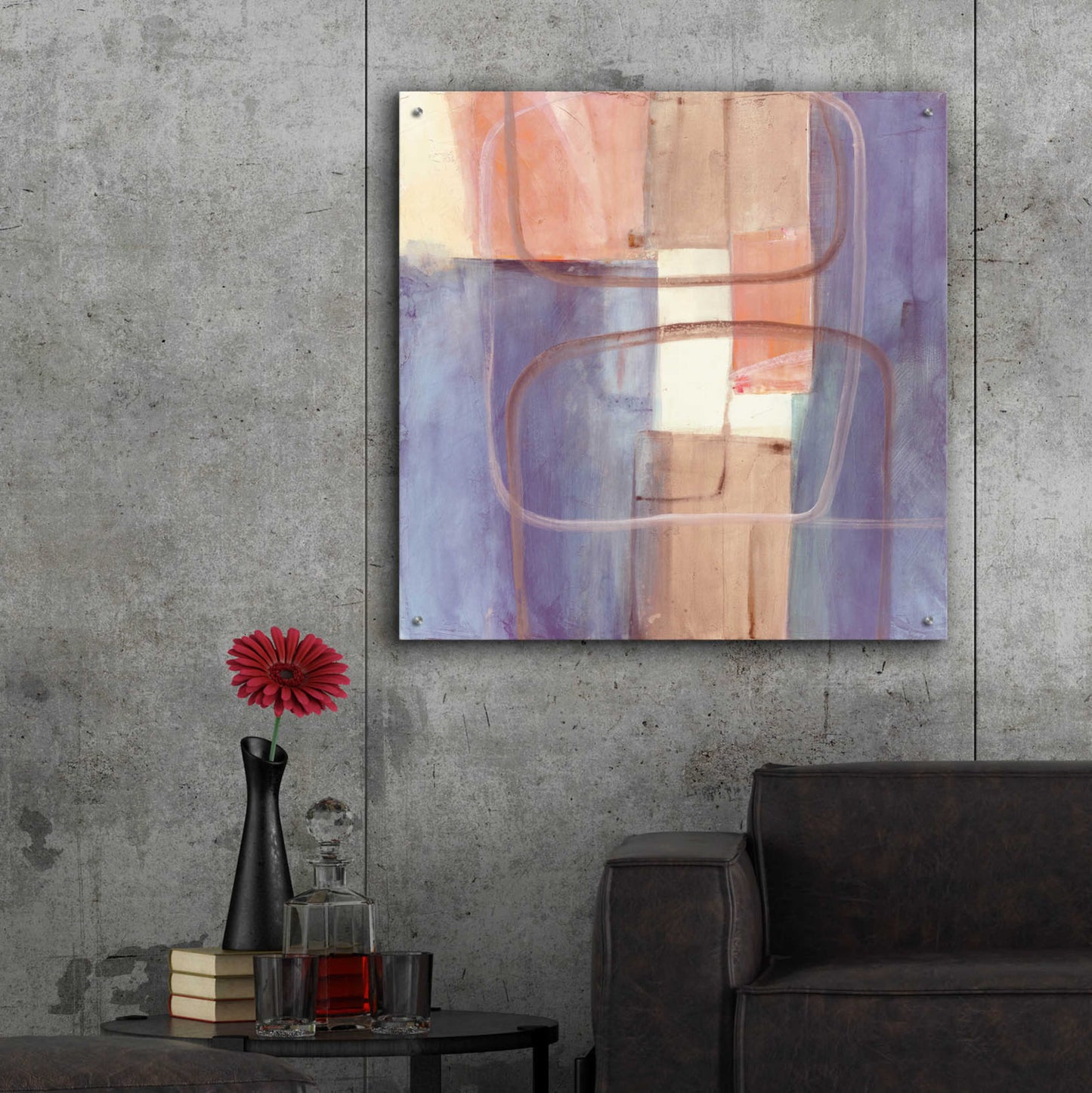 Epic Art 'Passage II Blush Purple' by Mike Schick, Acrylic Glass Wall Art,36x36