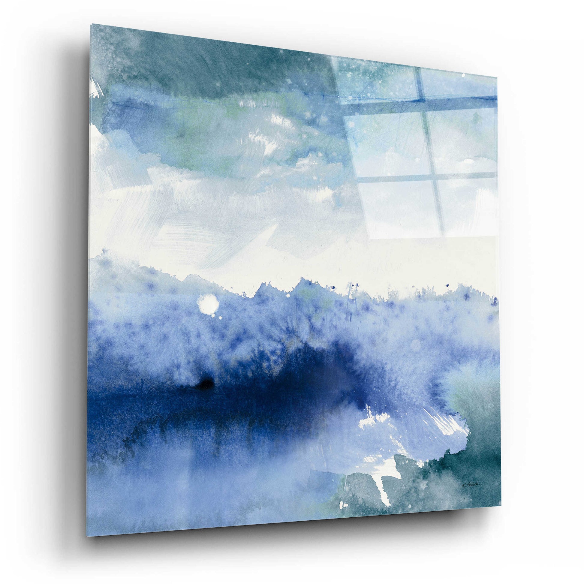 Epic Art 'Midnight At The Lake II Cool' by Mike Schick, Acrylic Glass Wall Art,12x12