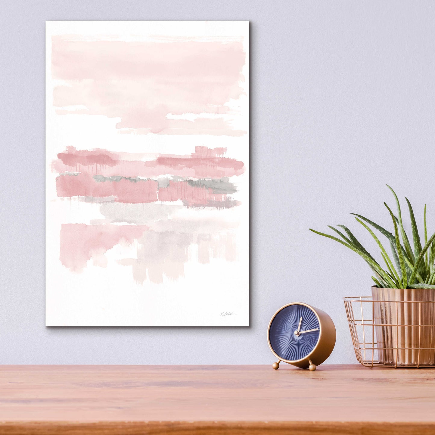 Epic Art 'Blush Wetlands Crop' by Mike Schick, Acrylic Glass Wall Art,12x16