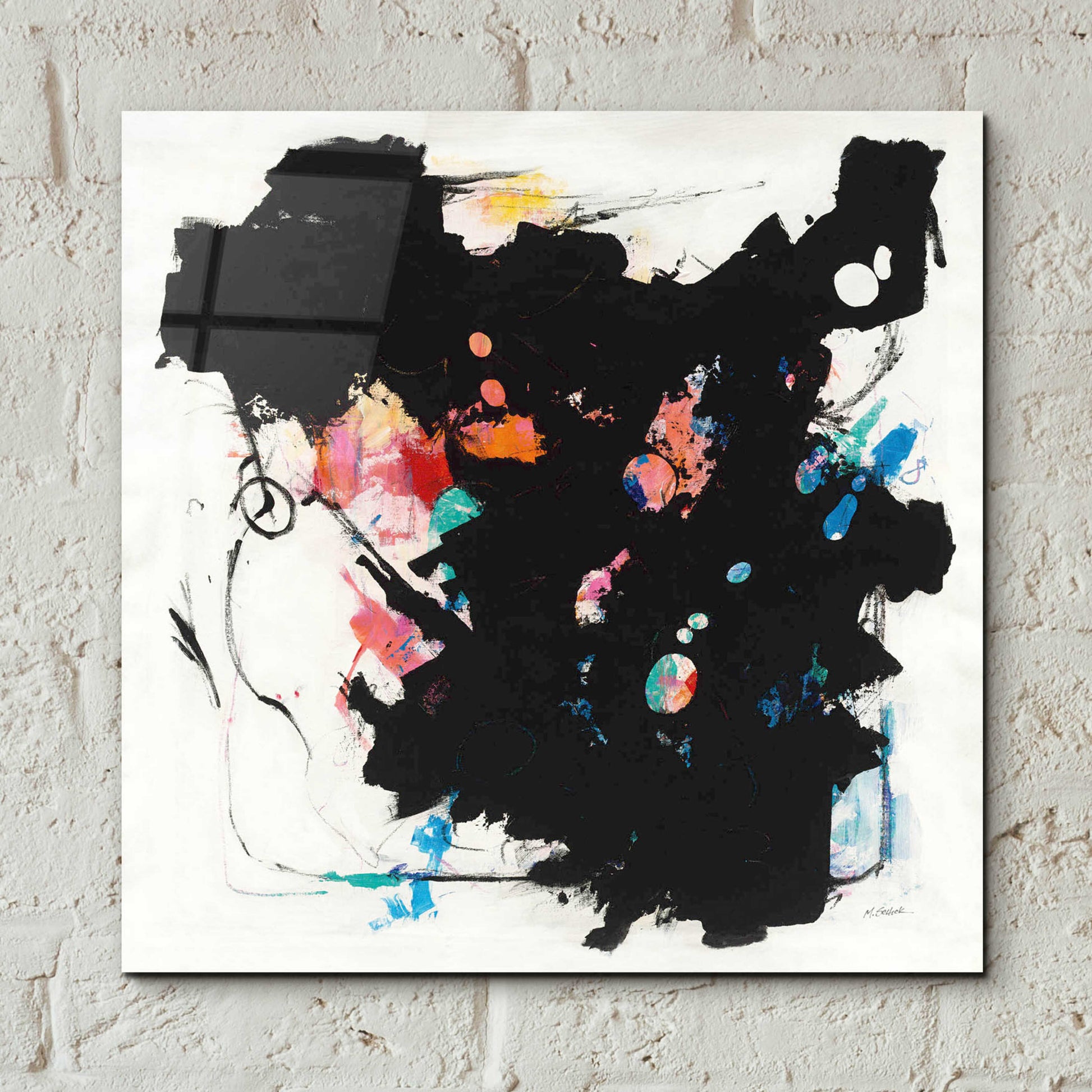 Epic Art 'Abstract Redacted' by Mike Schick, Acrylic Glass Wall Art,12x12